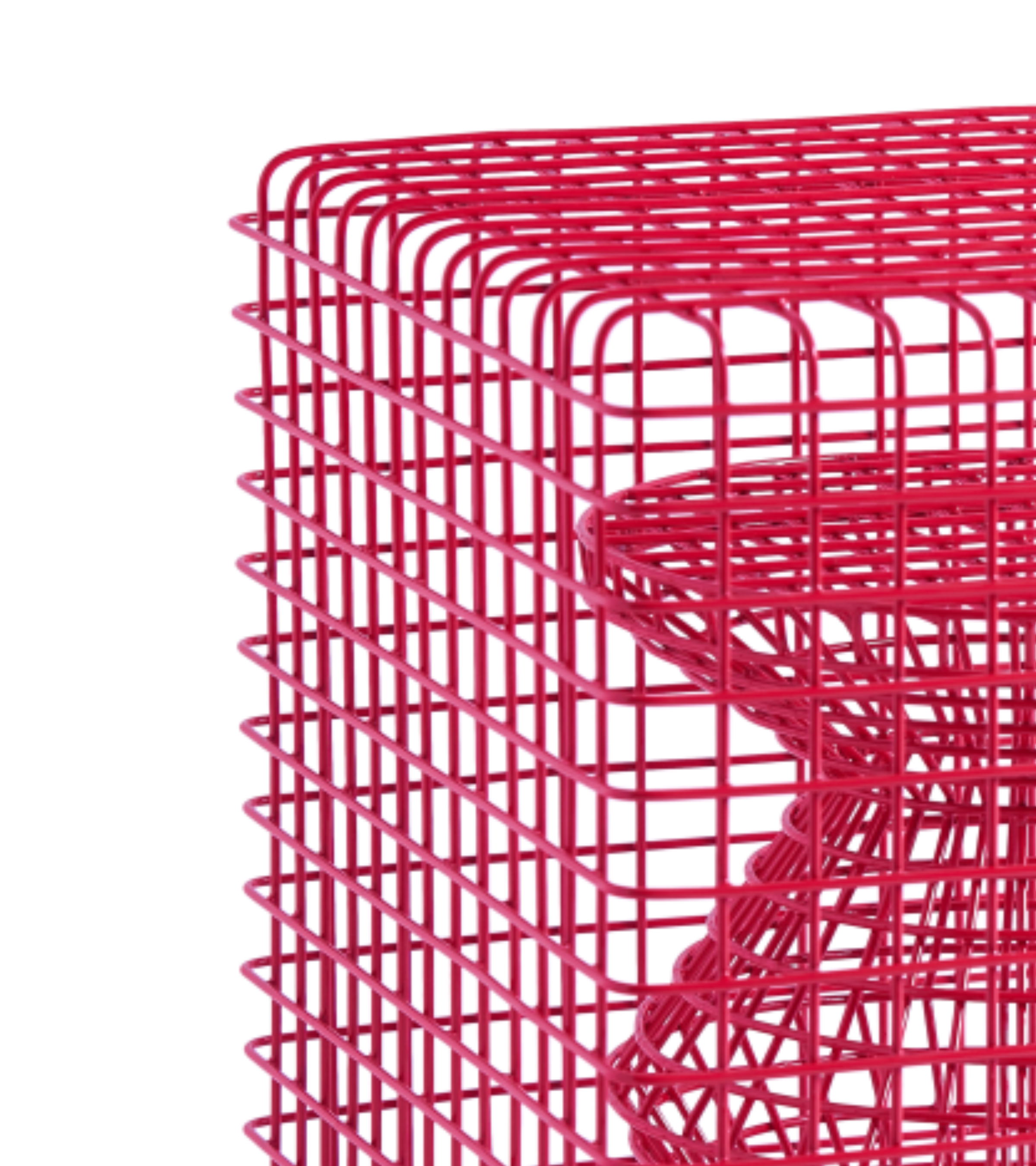 Decoratieve kruk ZIG ZAG WIRE roze