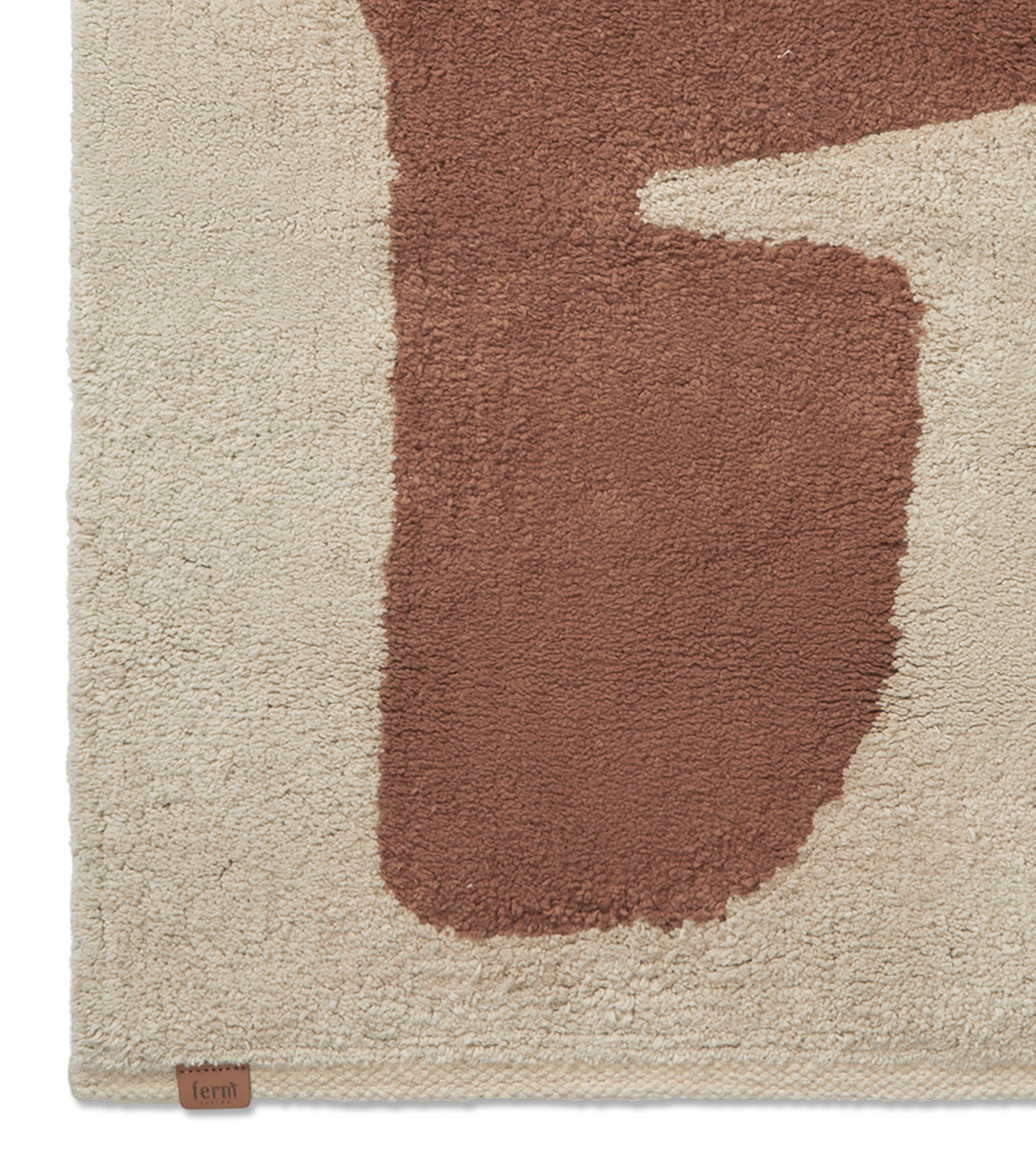 LAY WASHABLE rug in rust with beige