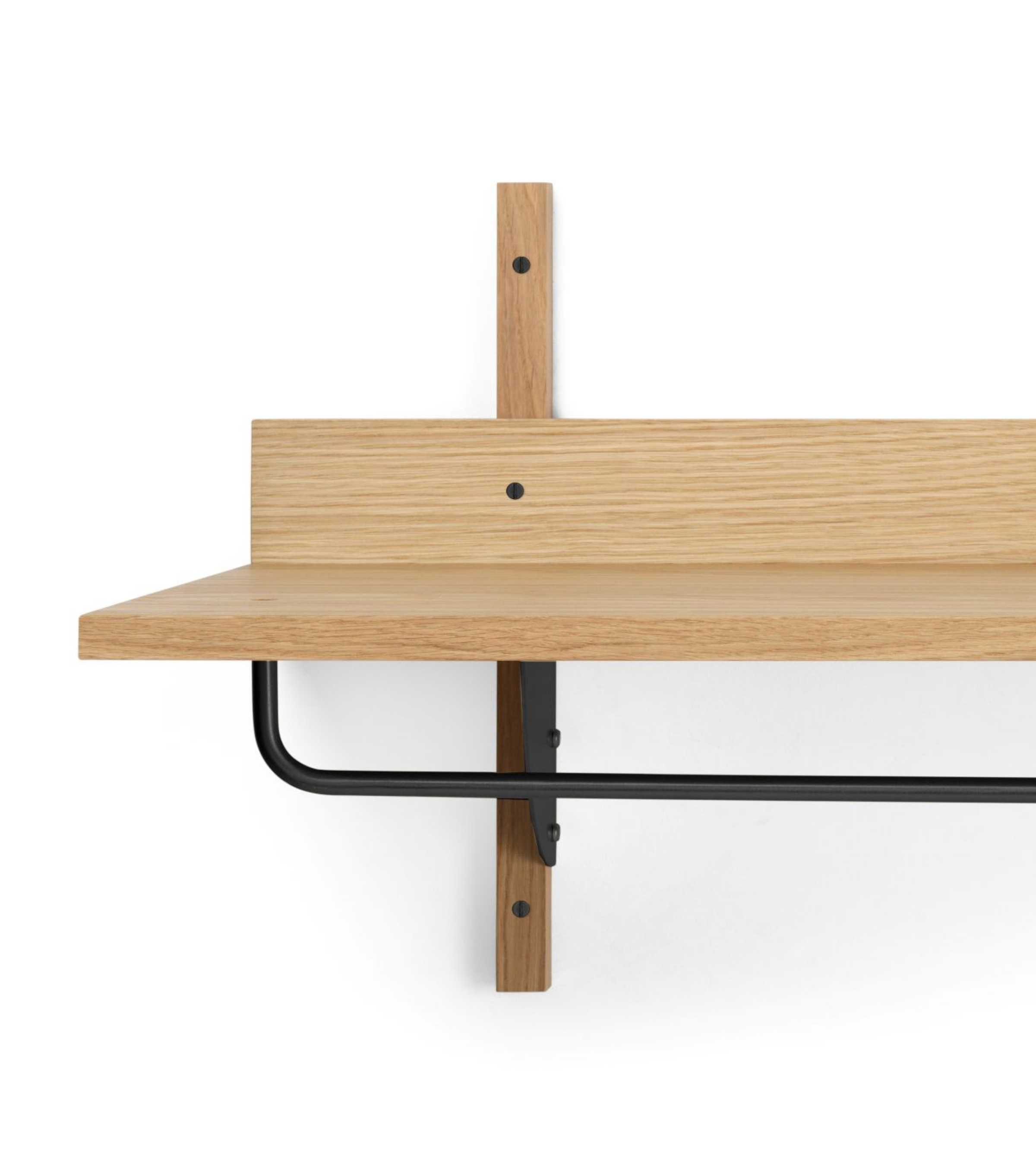 Plank met leuning SECTOR RACK SHELF eikenfineer