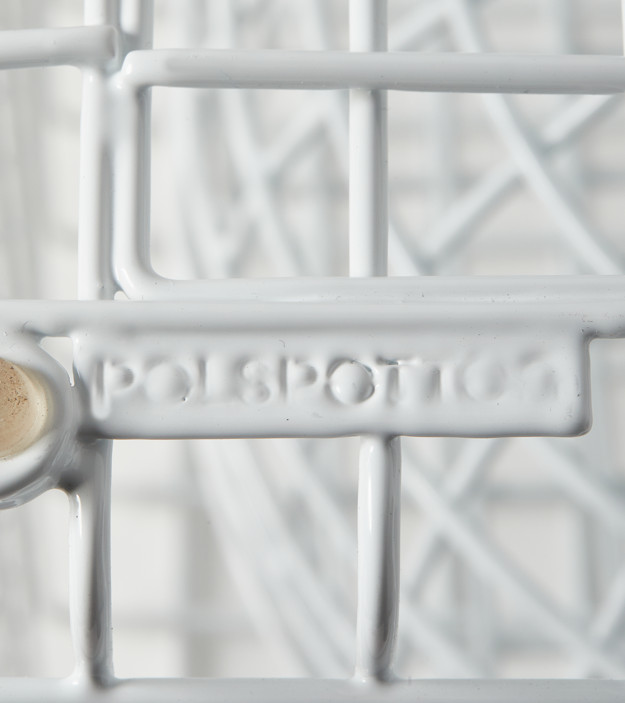 ZIG ZAG WIRE decorative stool white