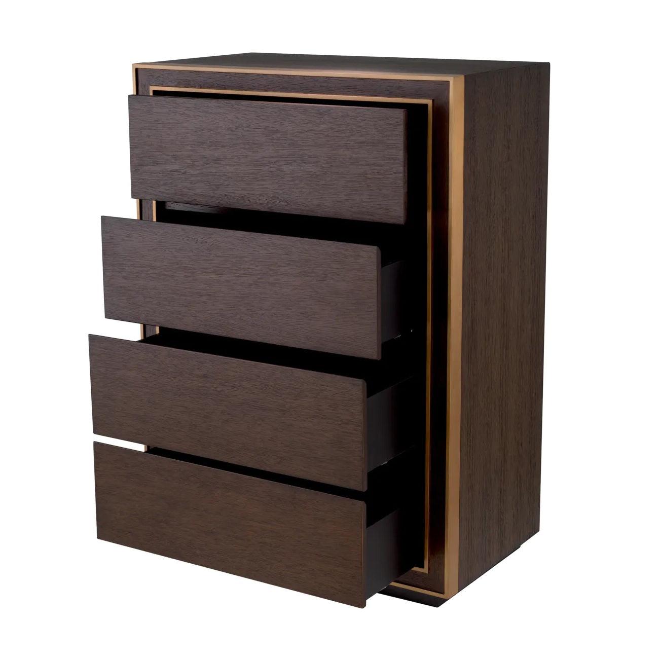 Szafka CAMELOT fornir dębowy z mosiądzem Eichholtz Eye on Design