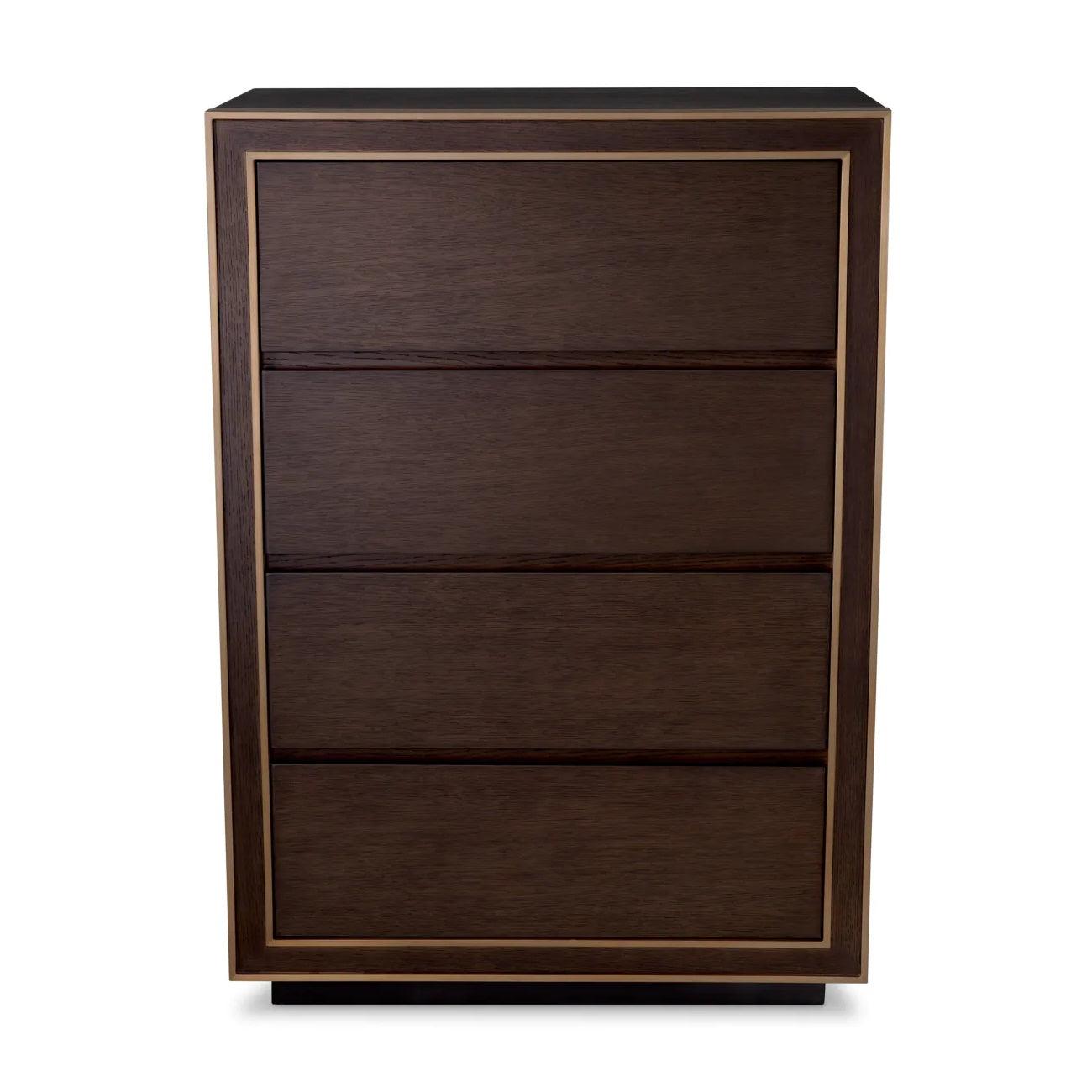 Szafka CAMELOT fornir dębowy z mosiądzem Eichholtz Eye on Design