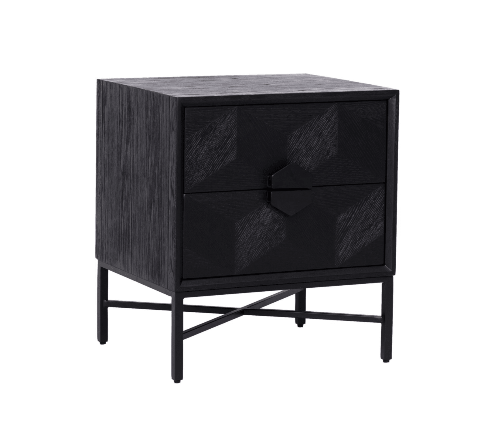 Szafka nocna BLAX czarny fornir dębowy Richmond Interiors Eye on Design