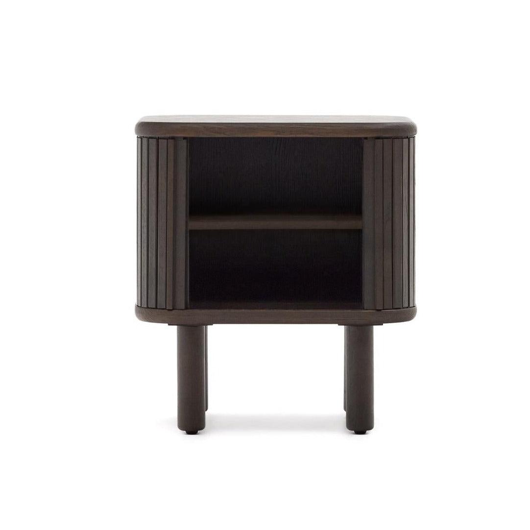 Szafka nocna MAILEN ciemnobrązowa okleina jesionowa La Forma Eye on Design