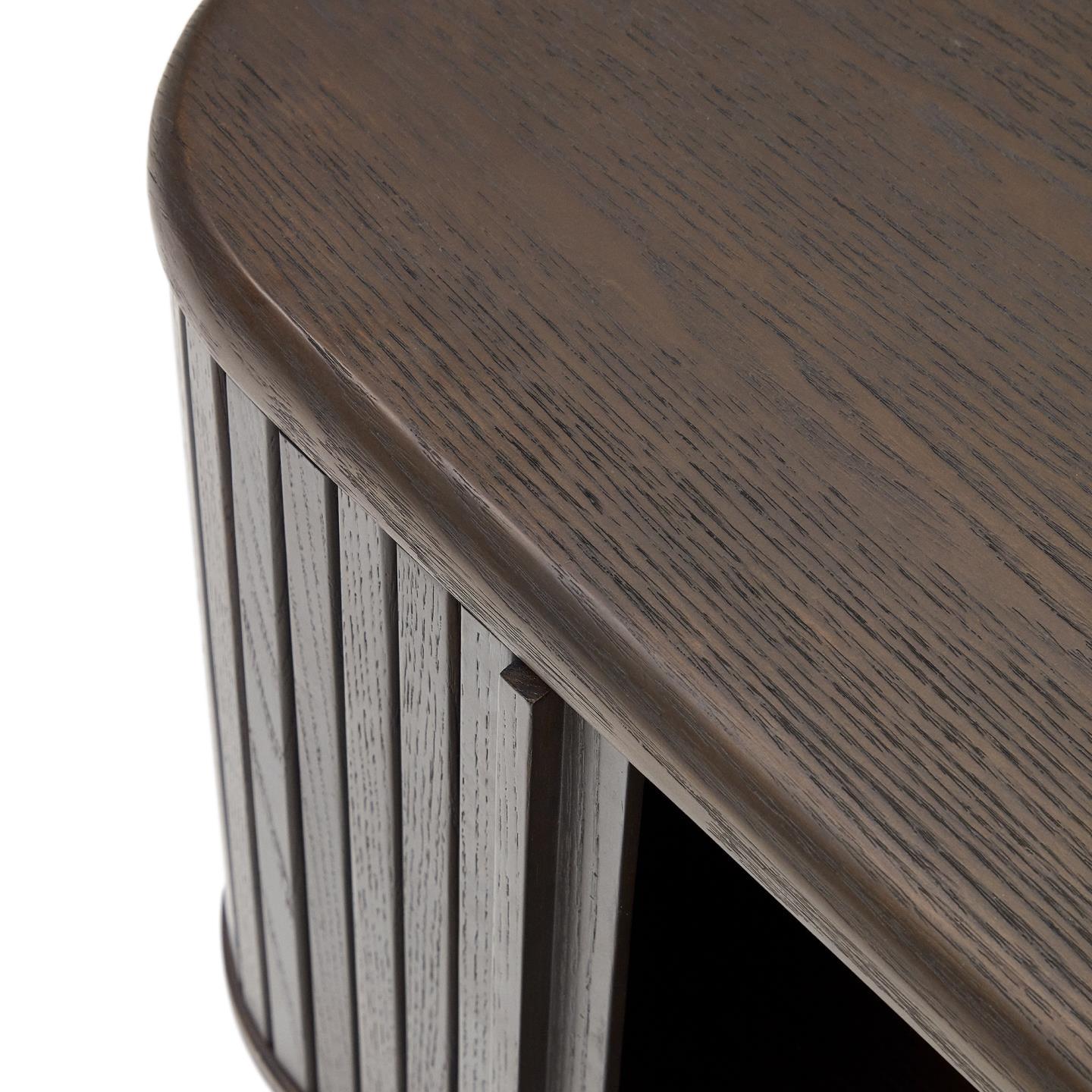 Szafka nocna MAILEN ciemnobrązowa okleina jesionowa La Forma Eye on Design