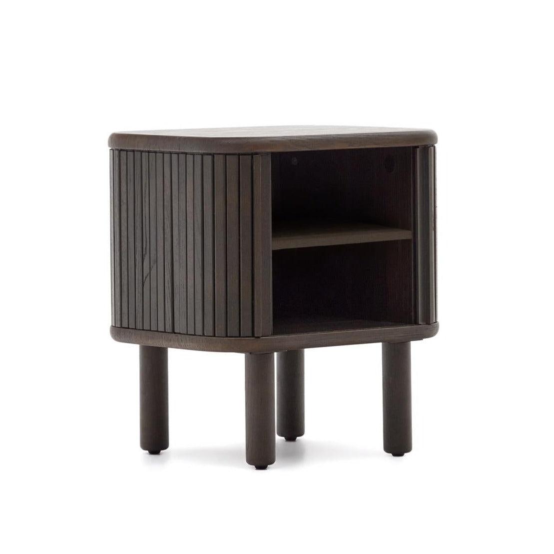 Szafka nocna MAILEN ciemnobrązowa okleina jesionowa La Forma Eye on Design