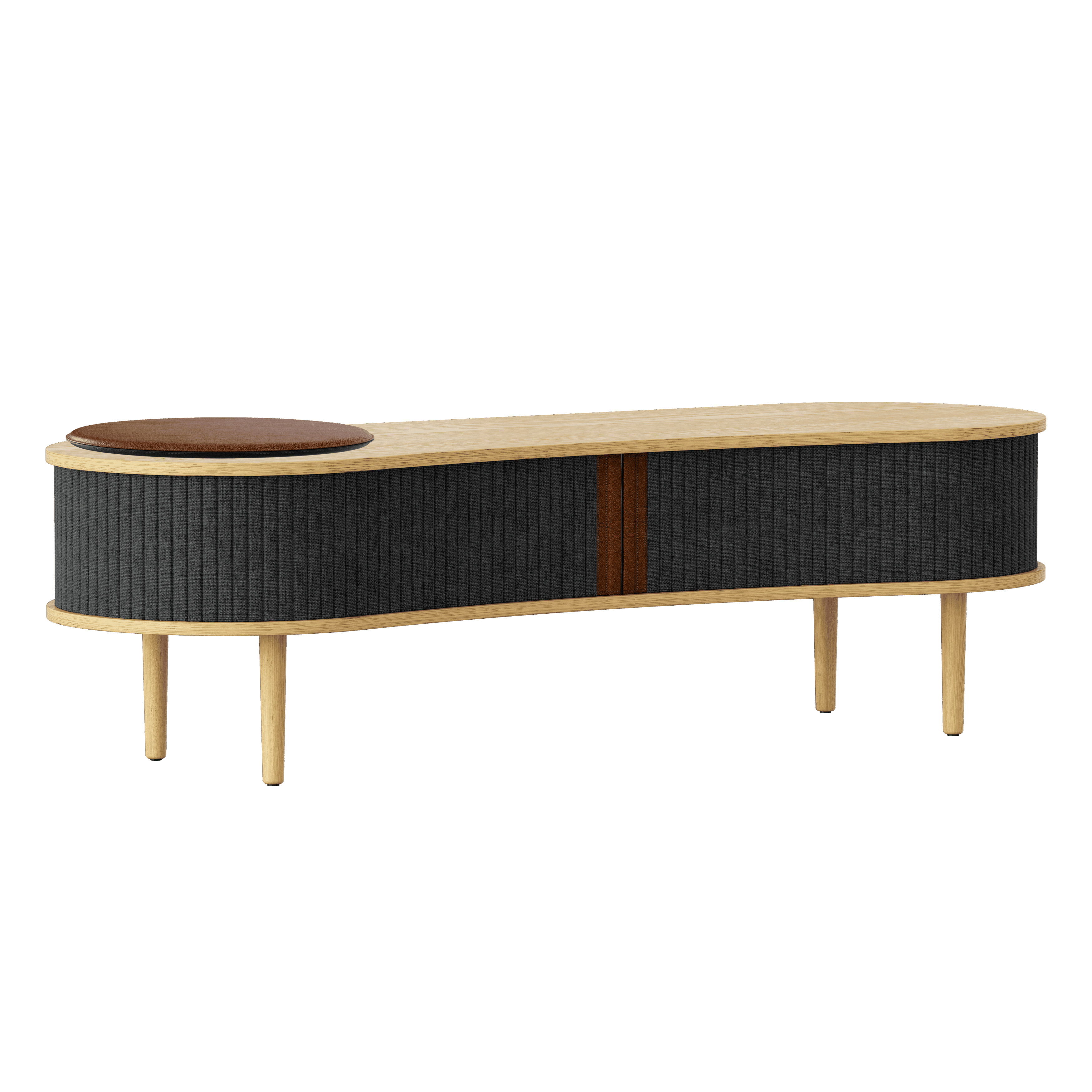 Szafka RTV AUDACIOUS antracytowy z dębem UMAGE Tak Eye on Design