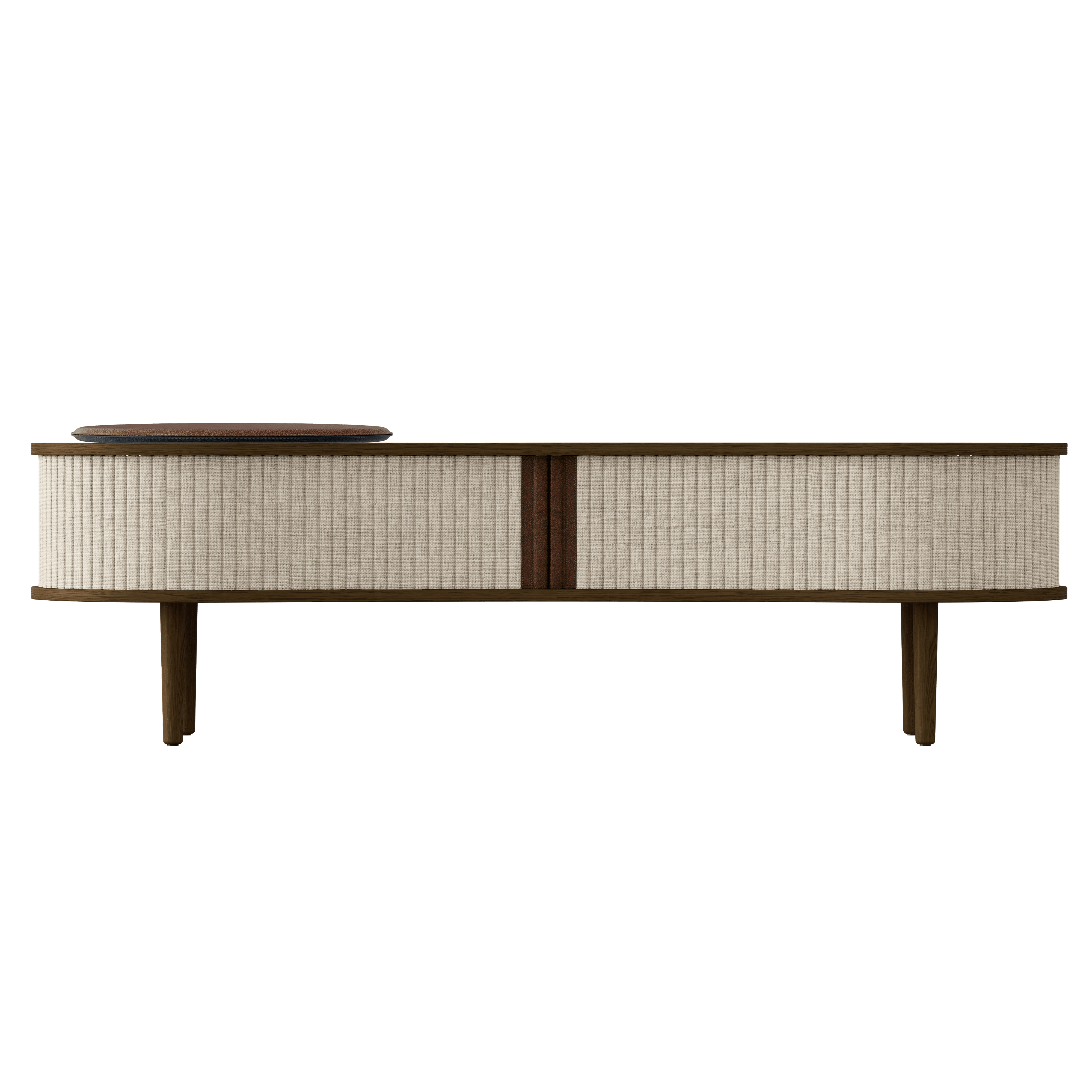 Szafka RTV AUDACIOUS beżowy z ciemnym dębem UMAGE Eye on Design