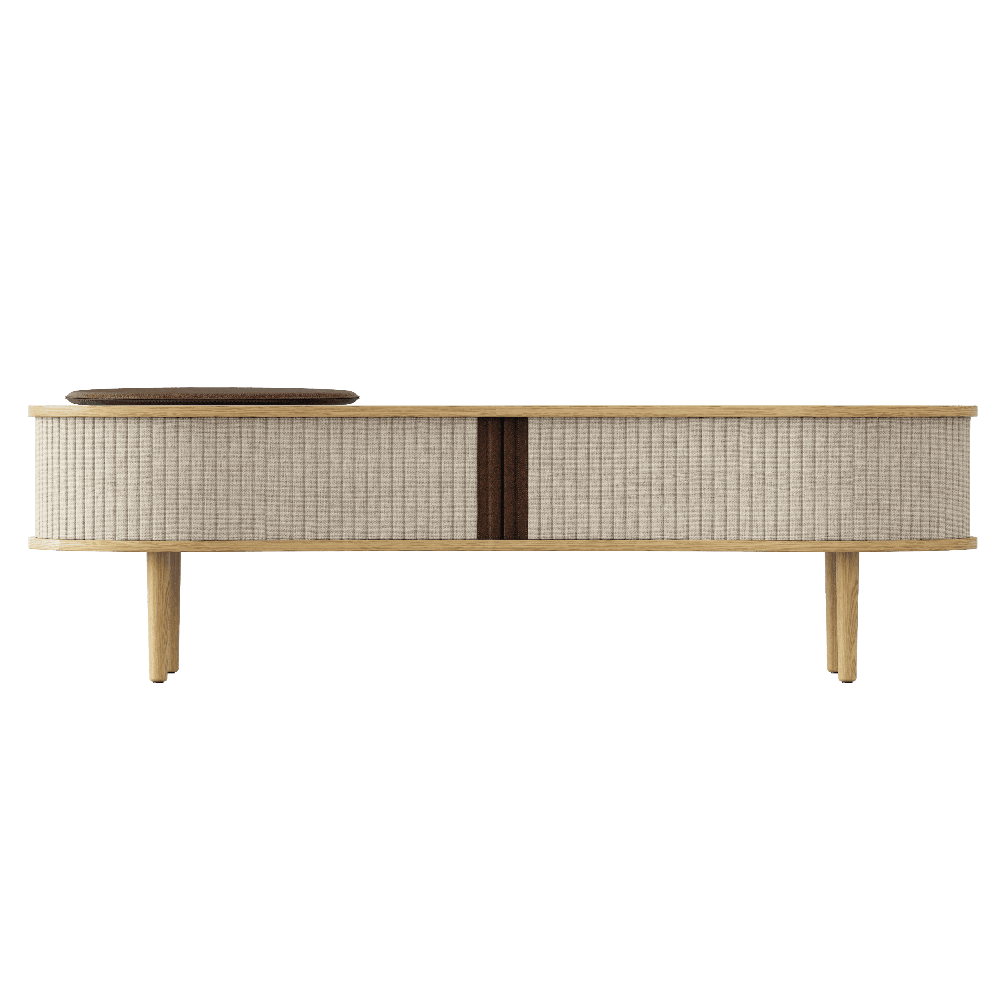 Szafka RTV AUDACIOUS beżowy z dębem UMAGE Eye on Design