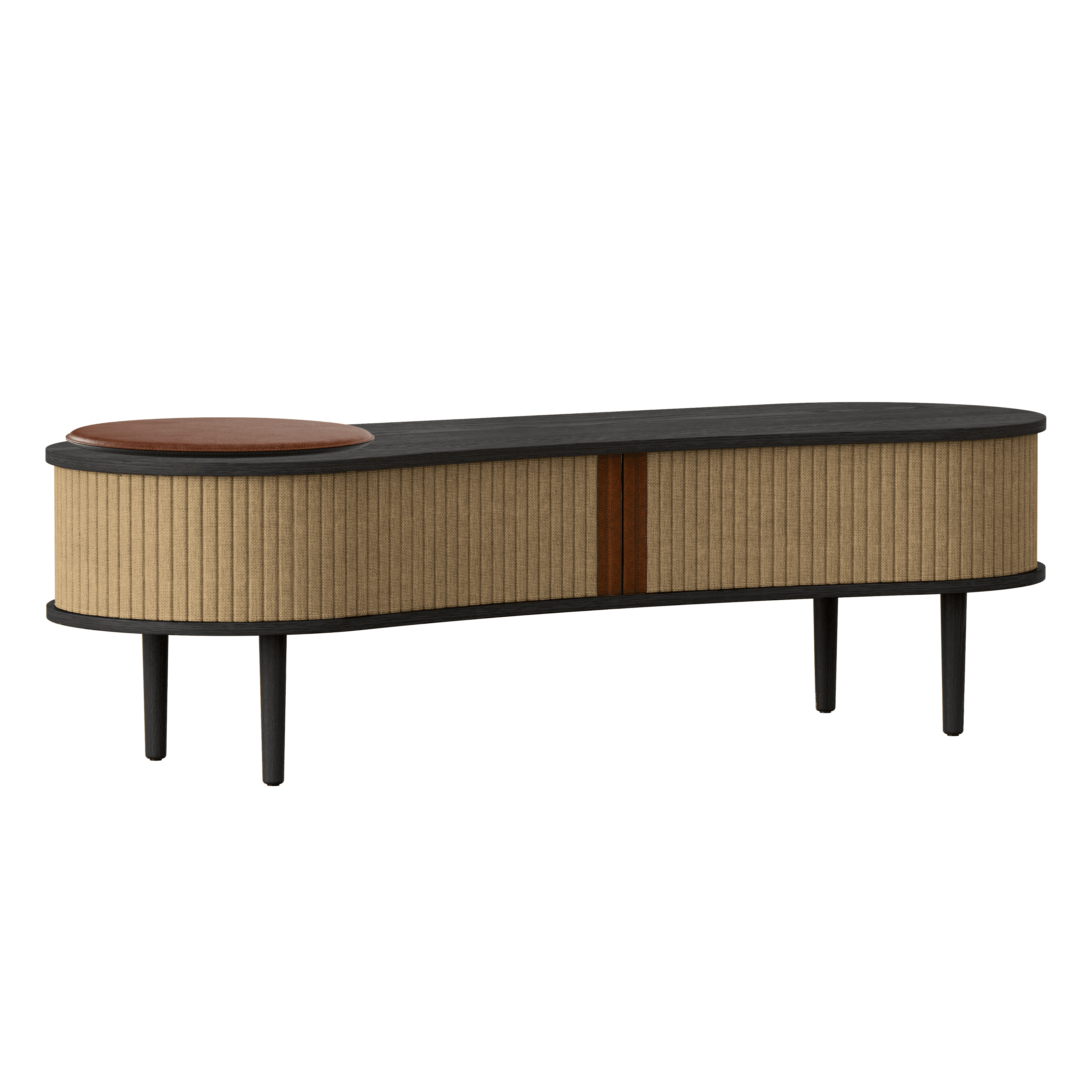 Szafka RTV AUDACIOUS karmelowy z czarnym dębem UMAGE Tak Eye on Design