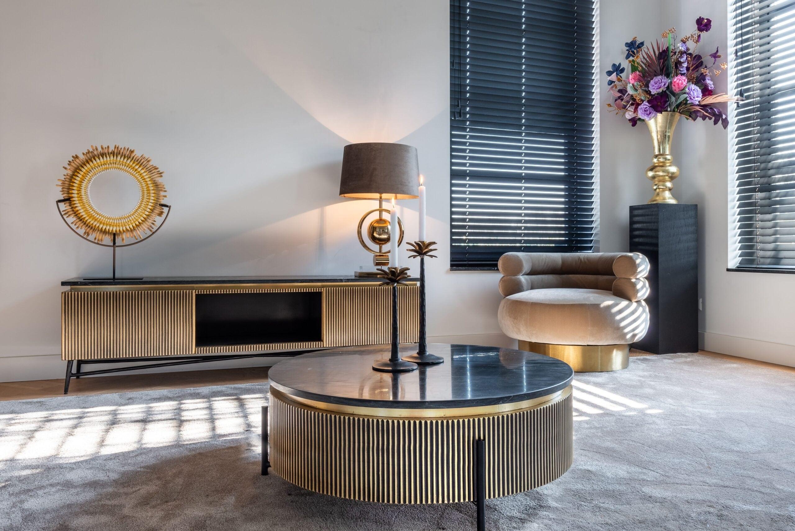 Szafka RTV IRONVILLE złoty Richmond Interiors Eye on Design