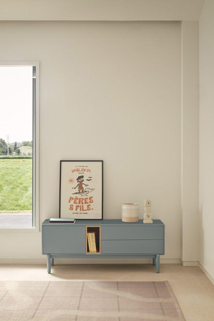 Szafka RTV mała CORVO szary Teulat Eye on Design