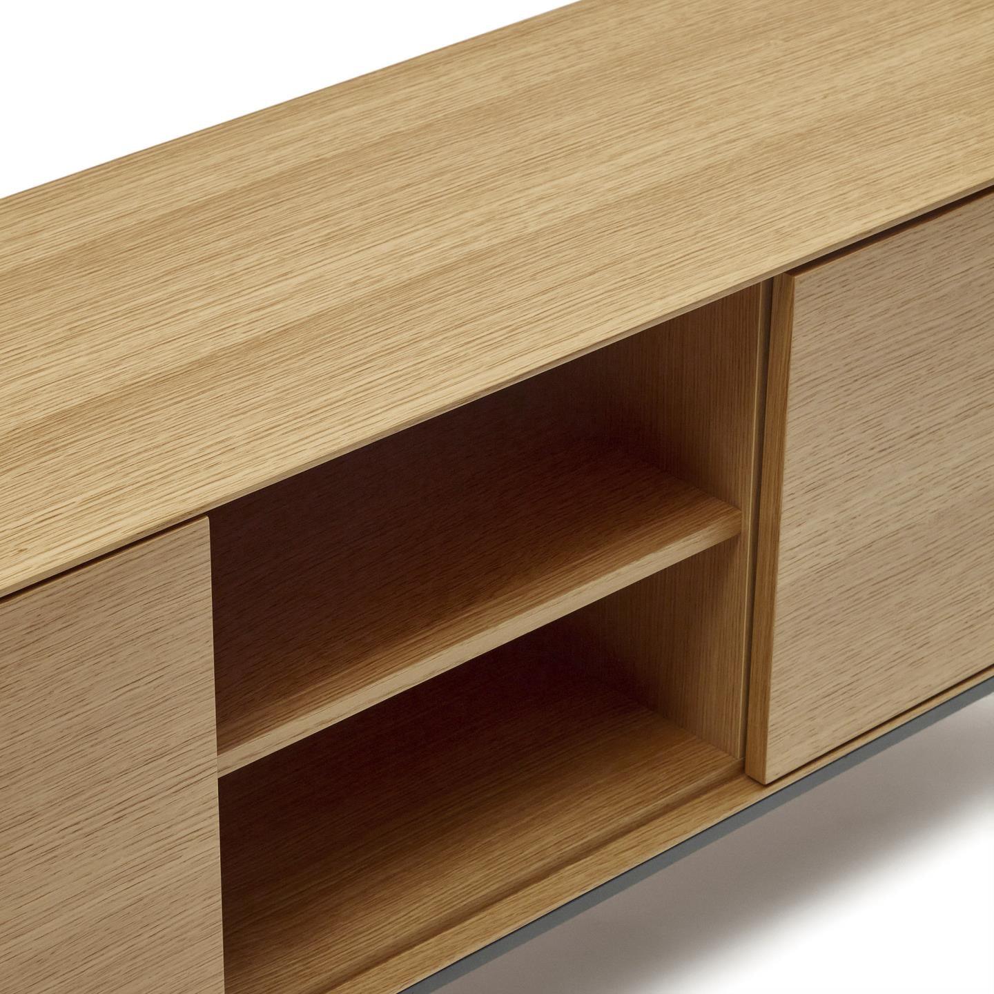 Szafka RTV wysoka VEDRANA fornir dębowy La Forma Eye on Design