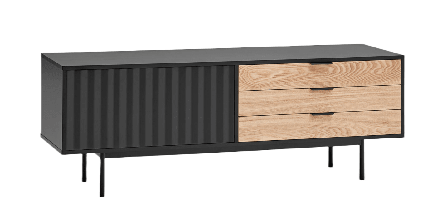 Szafka RTV z szufladami SIERRA czarny Teulat Eye on Design