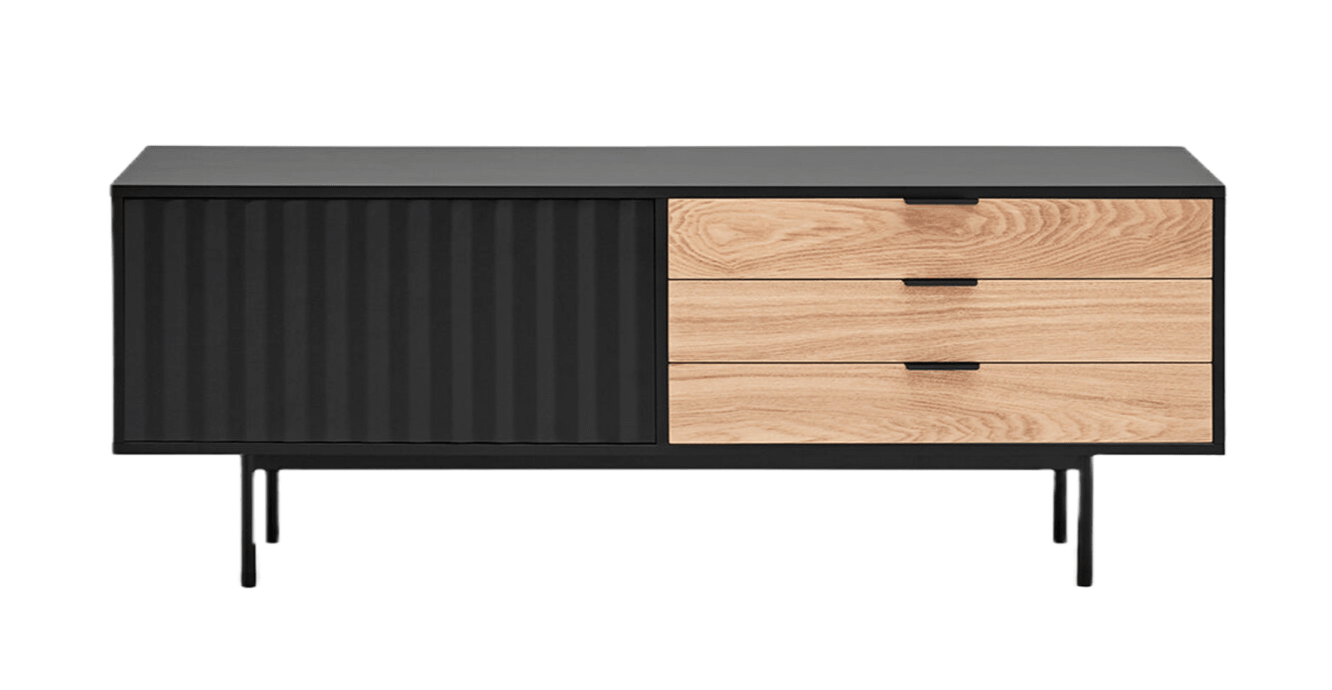Szafka RTV z szufladami SIERRA czarny Teulat Eye on Design