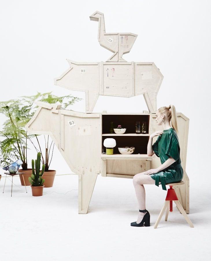 Szafka SENDING PIG drewniany Seletti Eye on Design