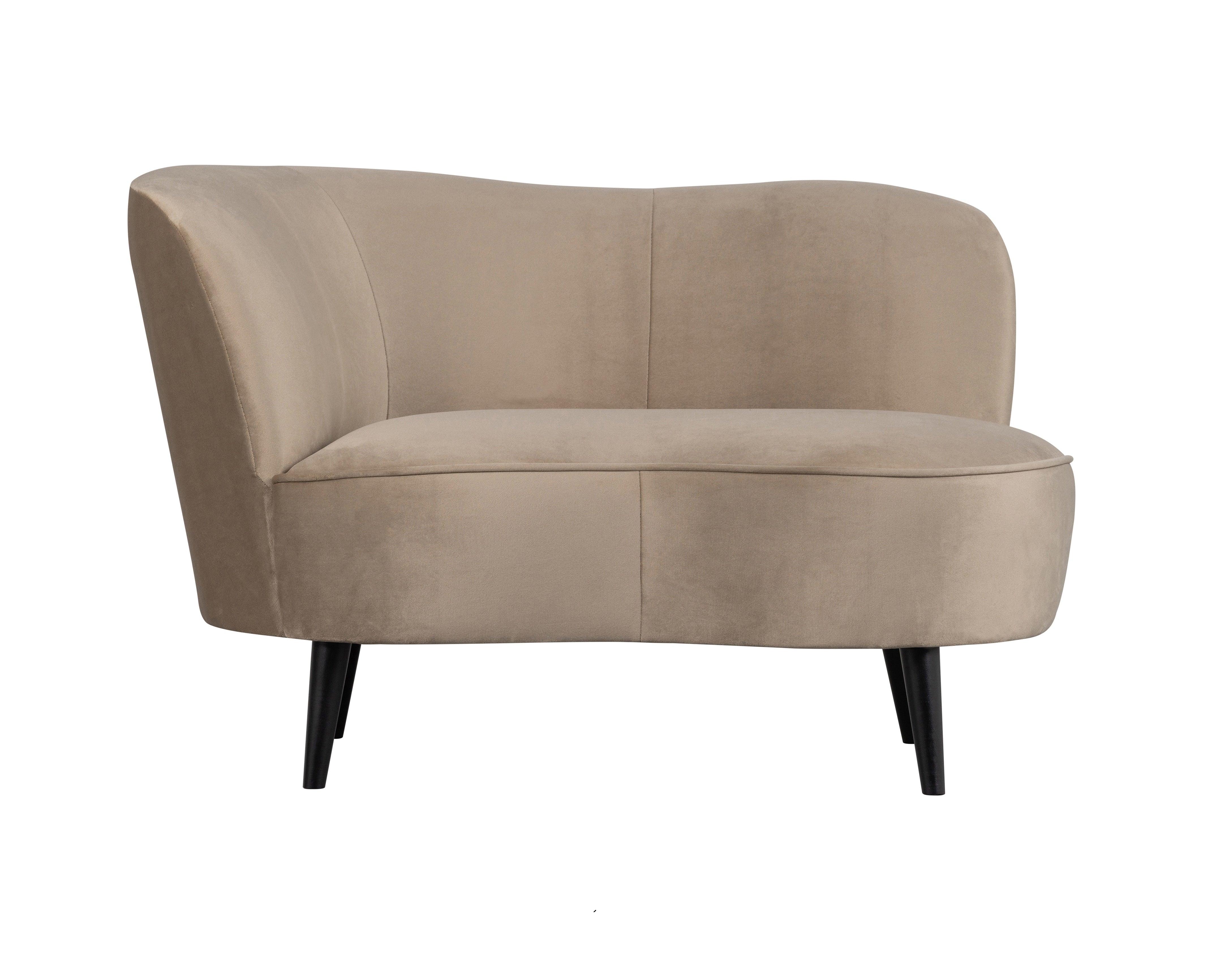 Szezlong aksamitny lewostronny SARA khaki Woood Eye on Design