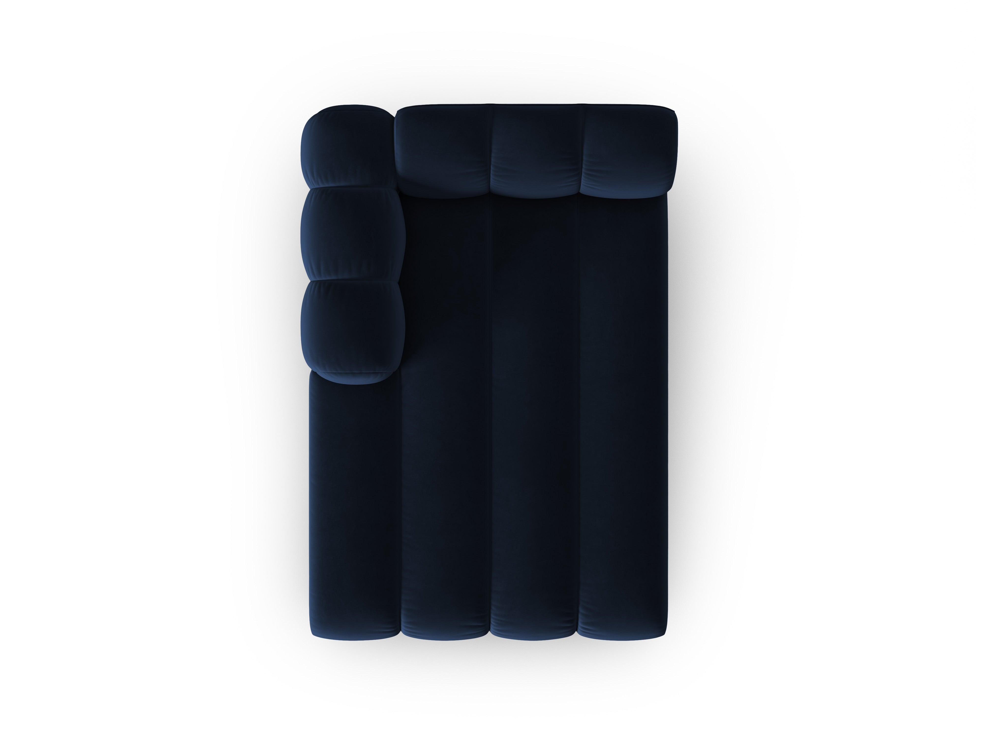 Szezlong aksamitny lewostronny SKYLER granatowy Interieurs 86 Eye on Design