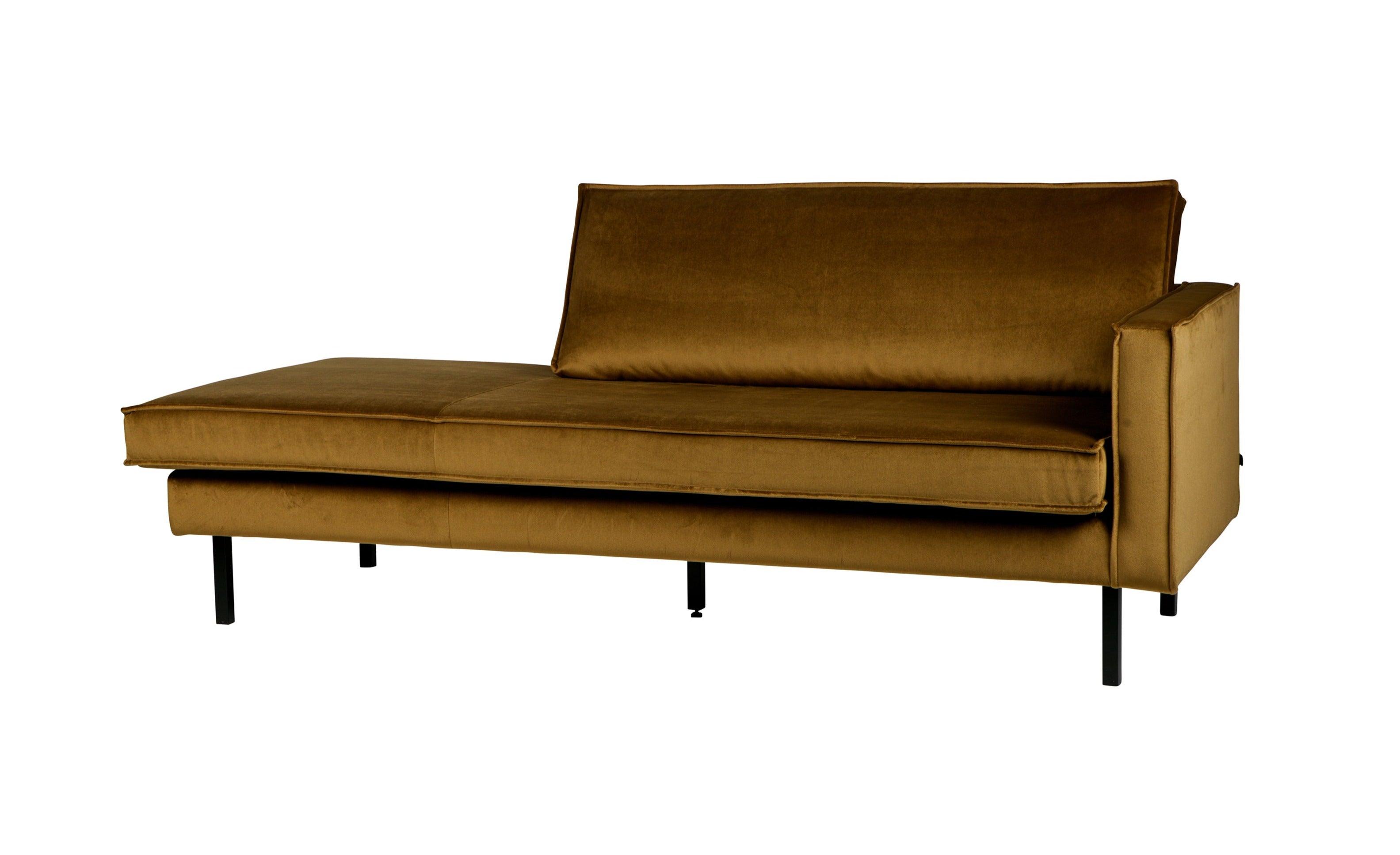 Szezlong aksamitny prawostronny RODEO miodowy Be Pure Eye on Design