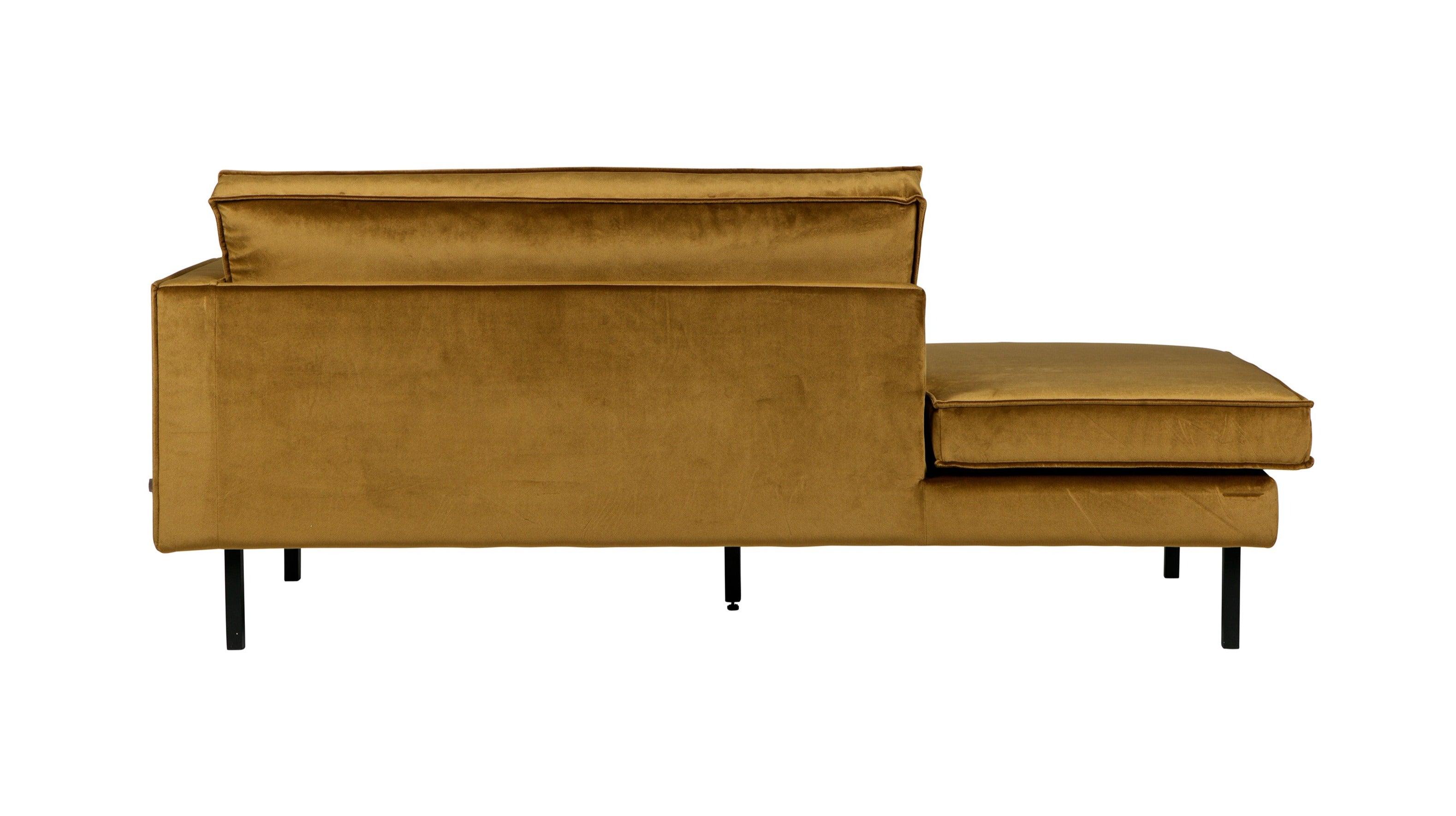 Szezlong aksamitny prawostronny RODEO miodowy Be Pure Eye on Design