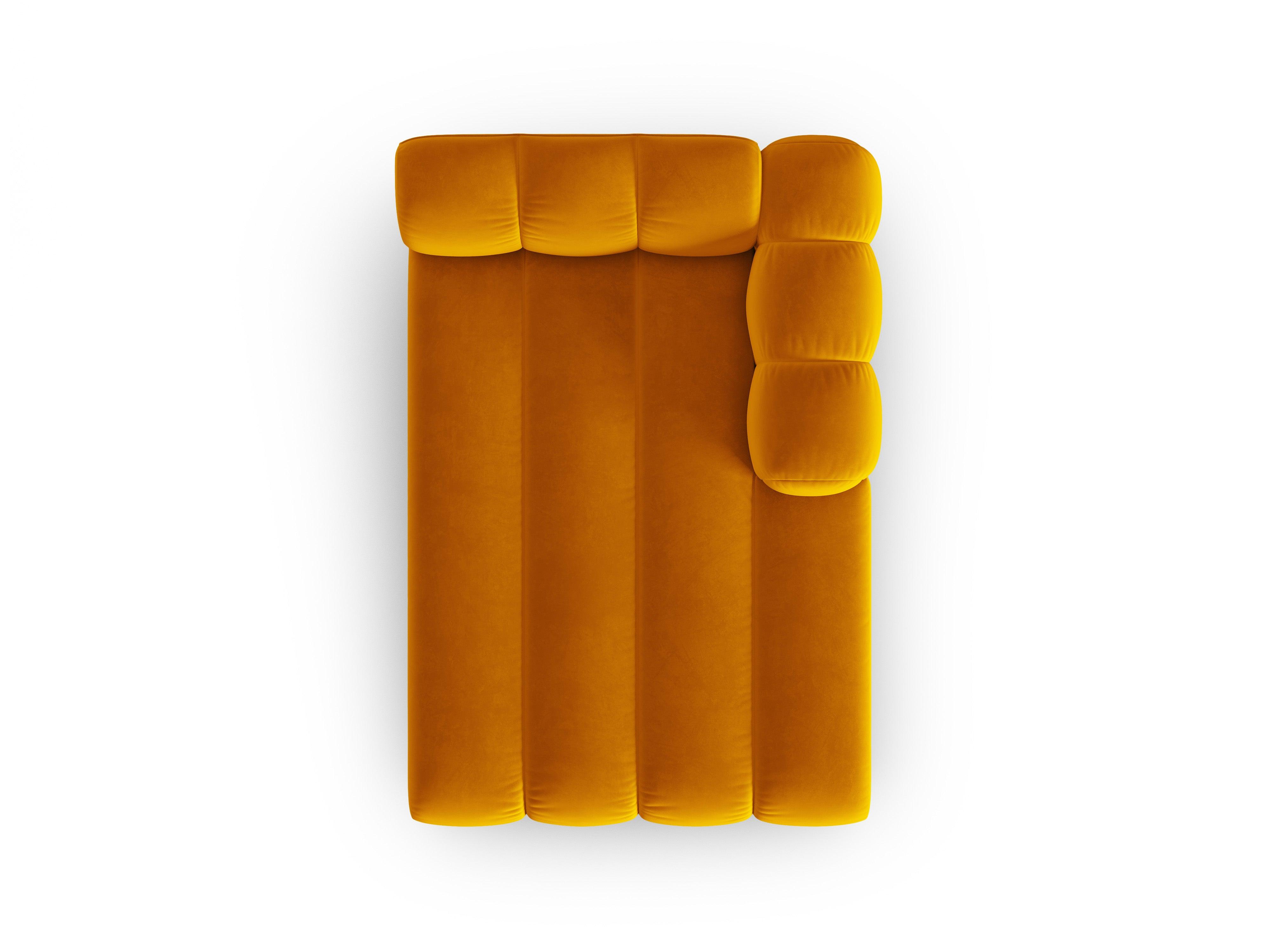 Szezlong aksamitny prawostronny SKYLER musztardowy Interieurs 86 Eye on Design