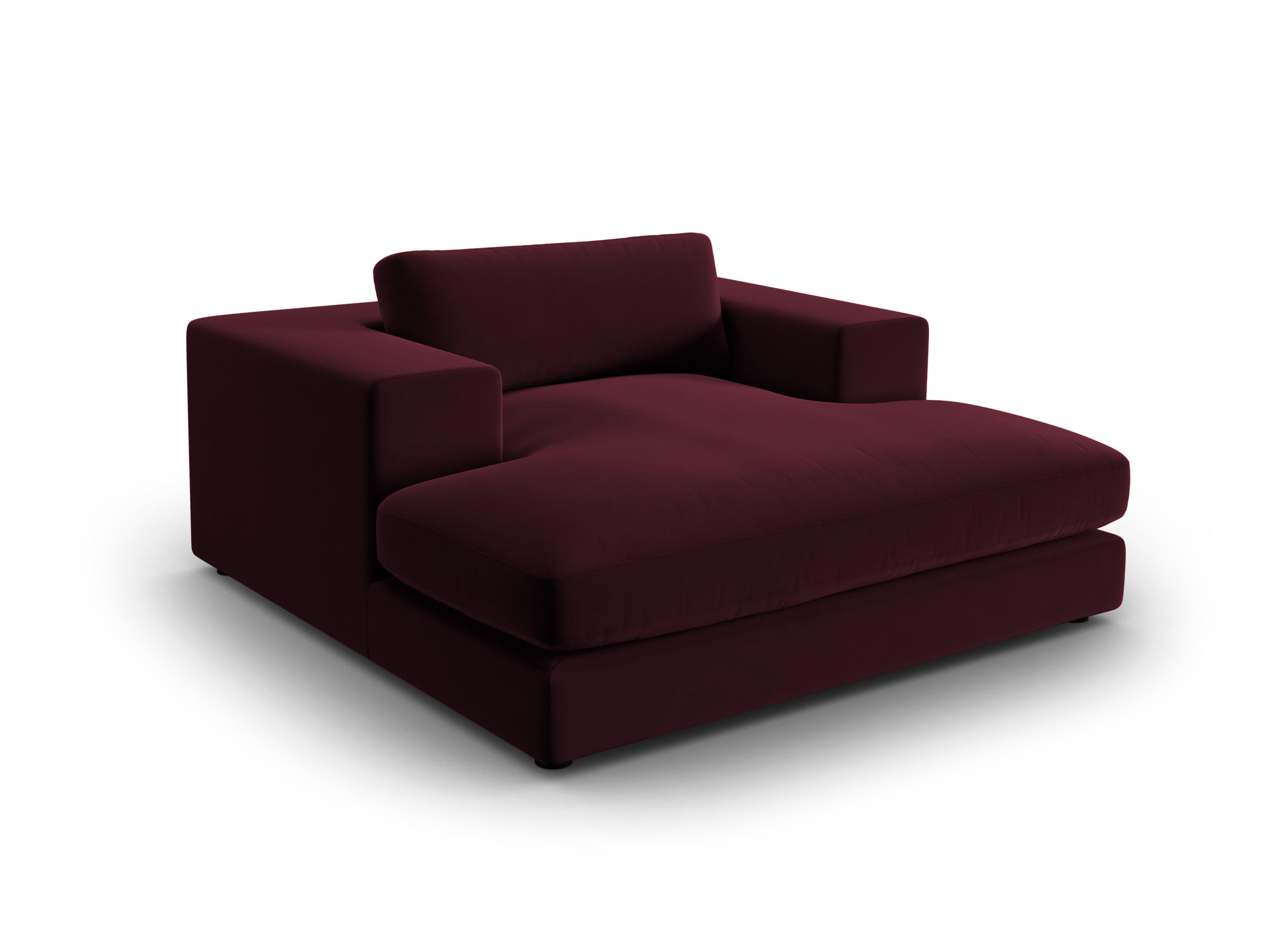 Szezlong aksamitny TENDANCE burgundowy CXL by Christian Lacroix Eye on Design