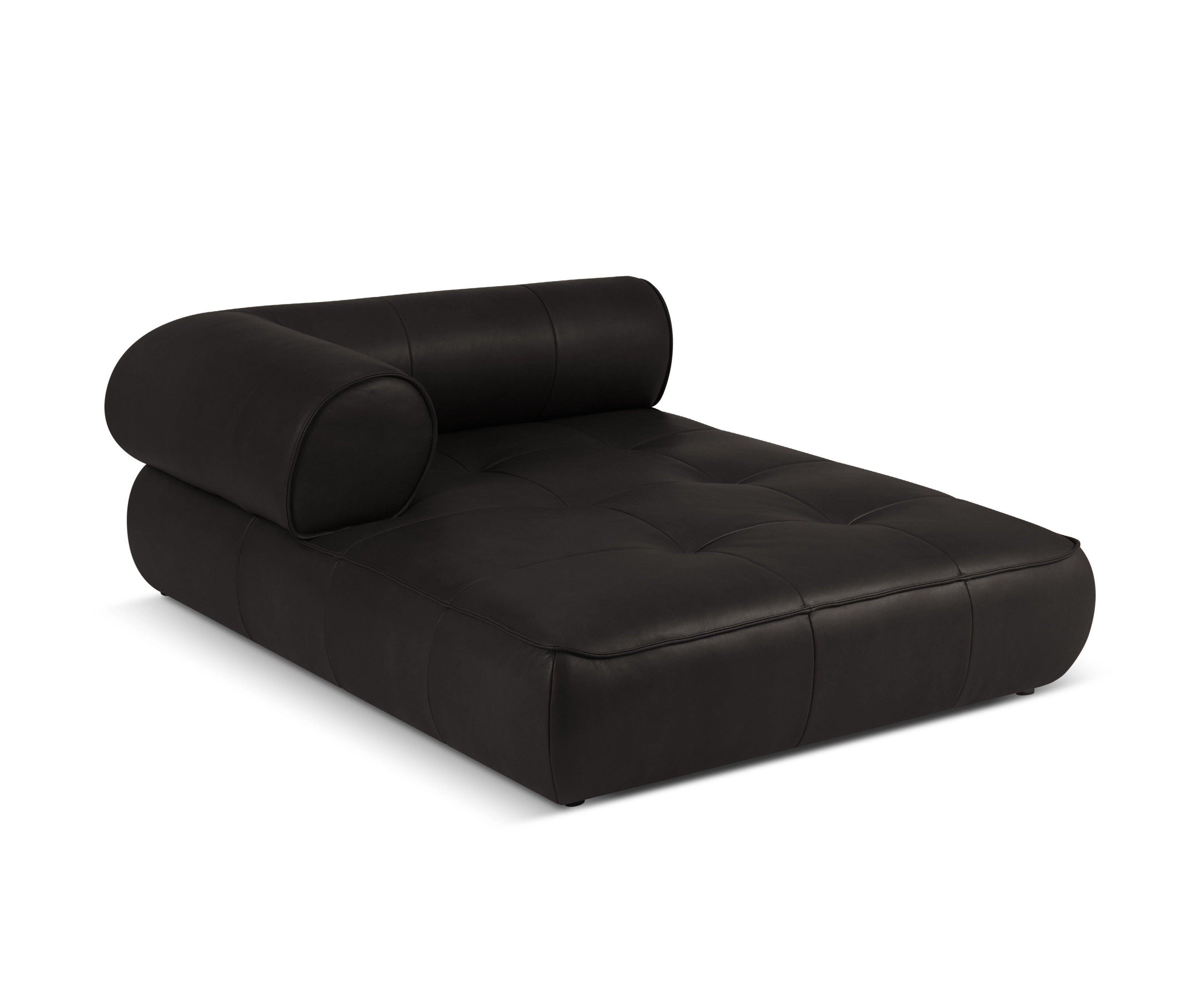 Szezlong skórzany lewostronny LILY czarny Maison Heritage Eye on Design