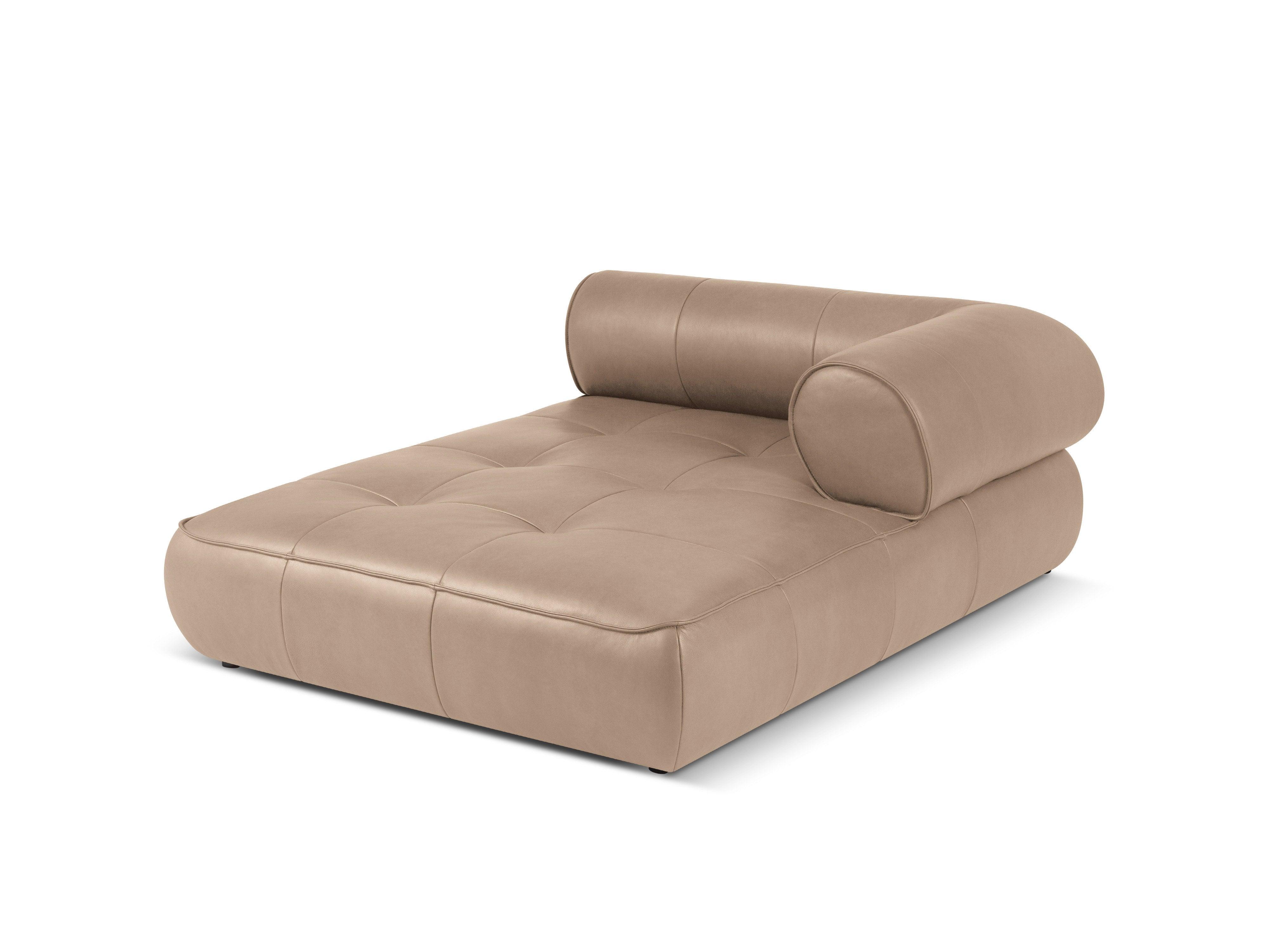 Szezlong skórzany prawostronny LILY cappuccino Maison Heritage Eye on Design