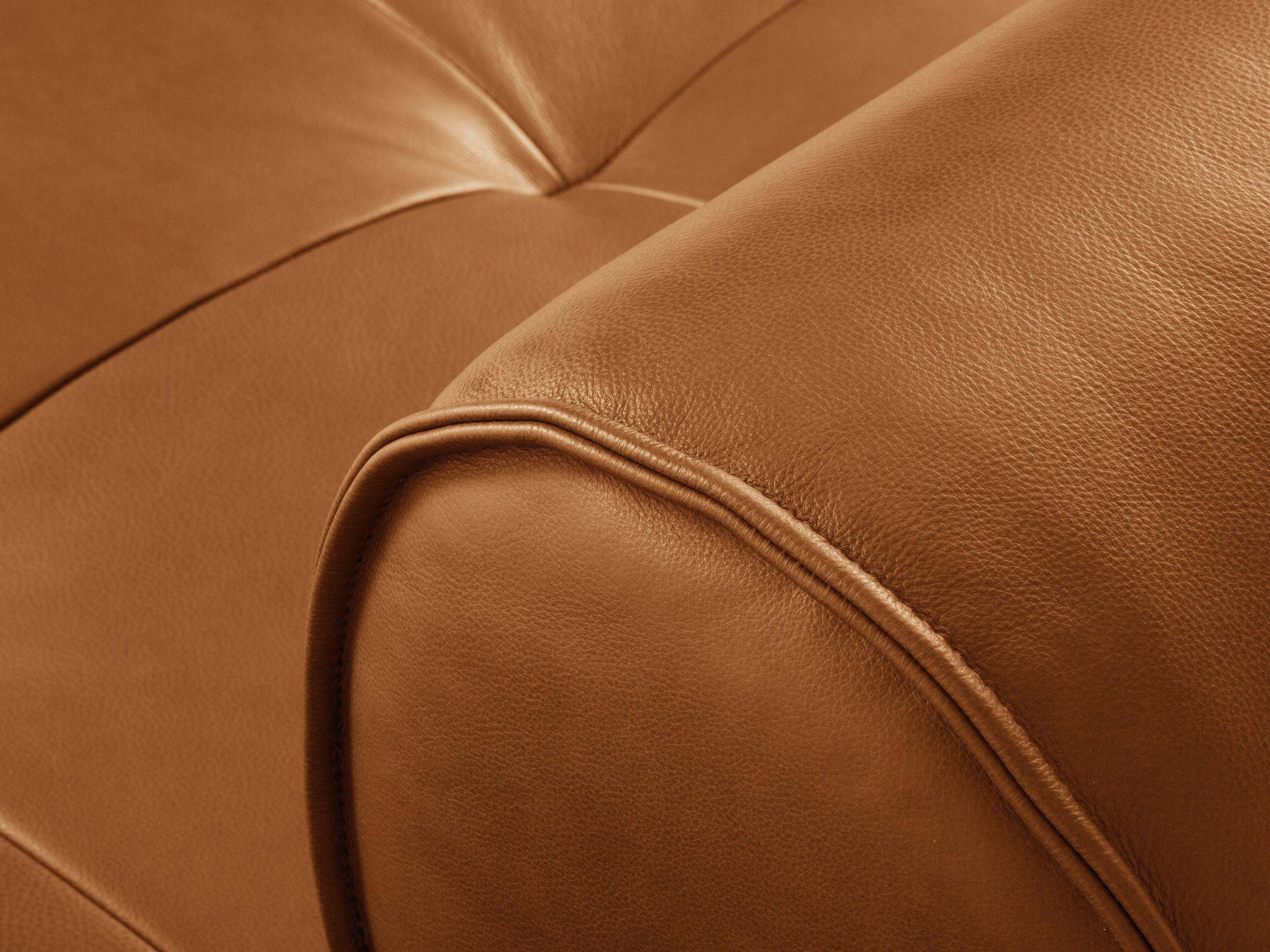 Szezlong skórzany prawostronny LILY koniakowy Maison Heritage Eye on Design