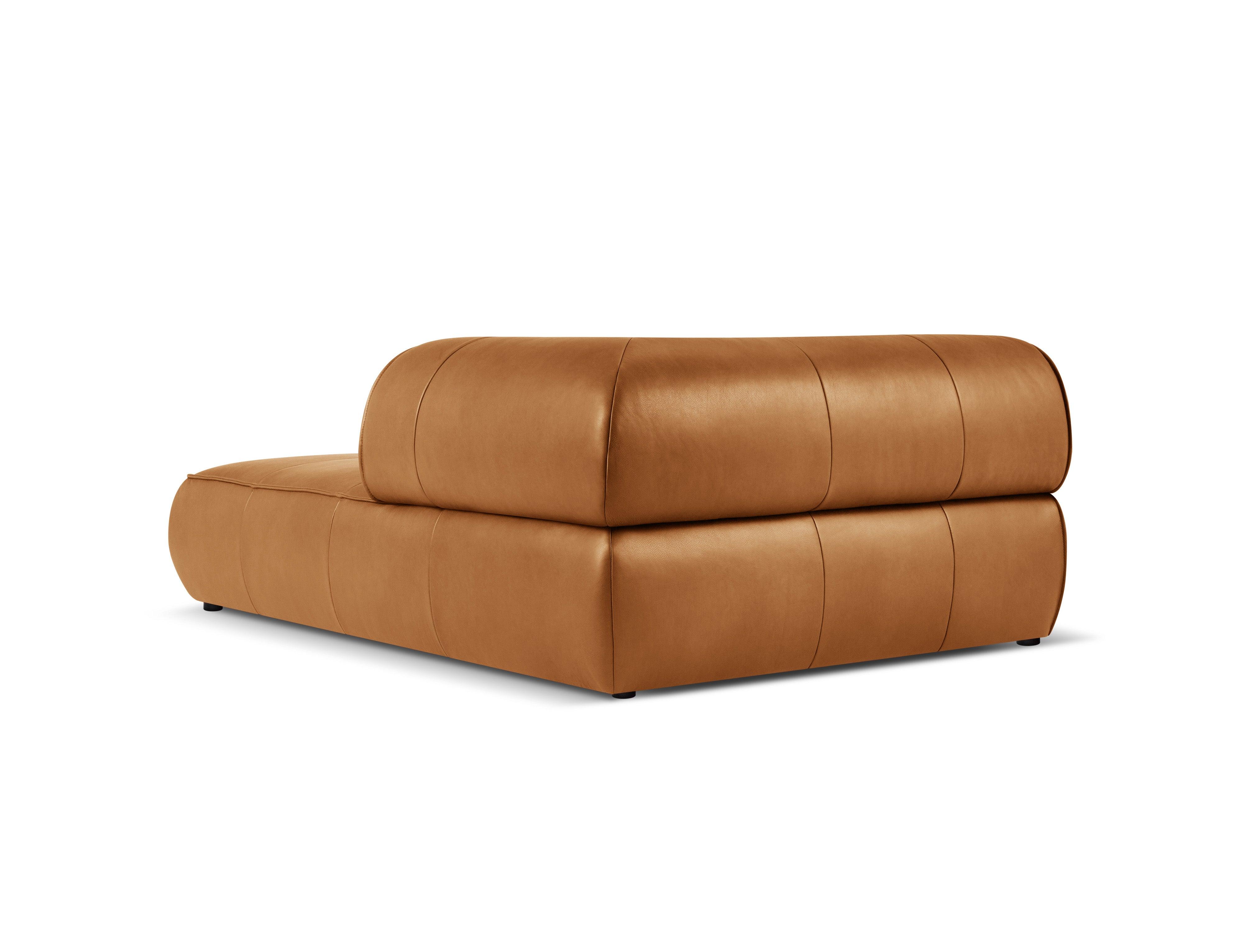 Szezlong skórzany prawostronny LILY koniakowy Maison Heritage Eye on Design