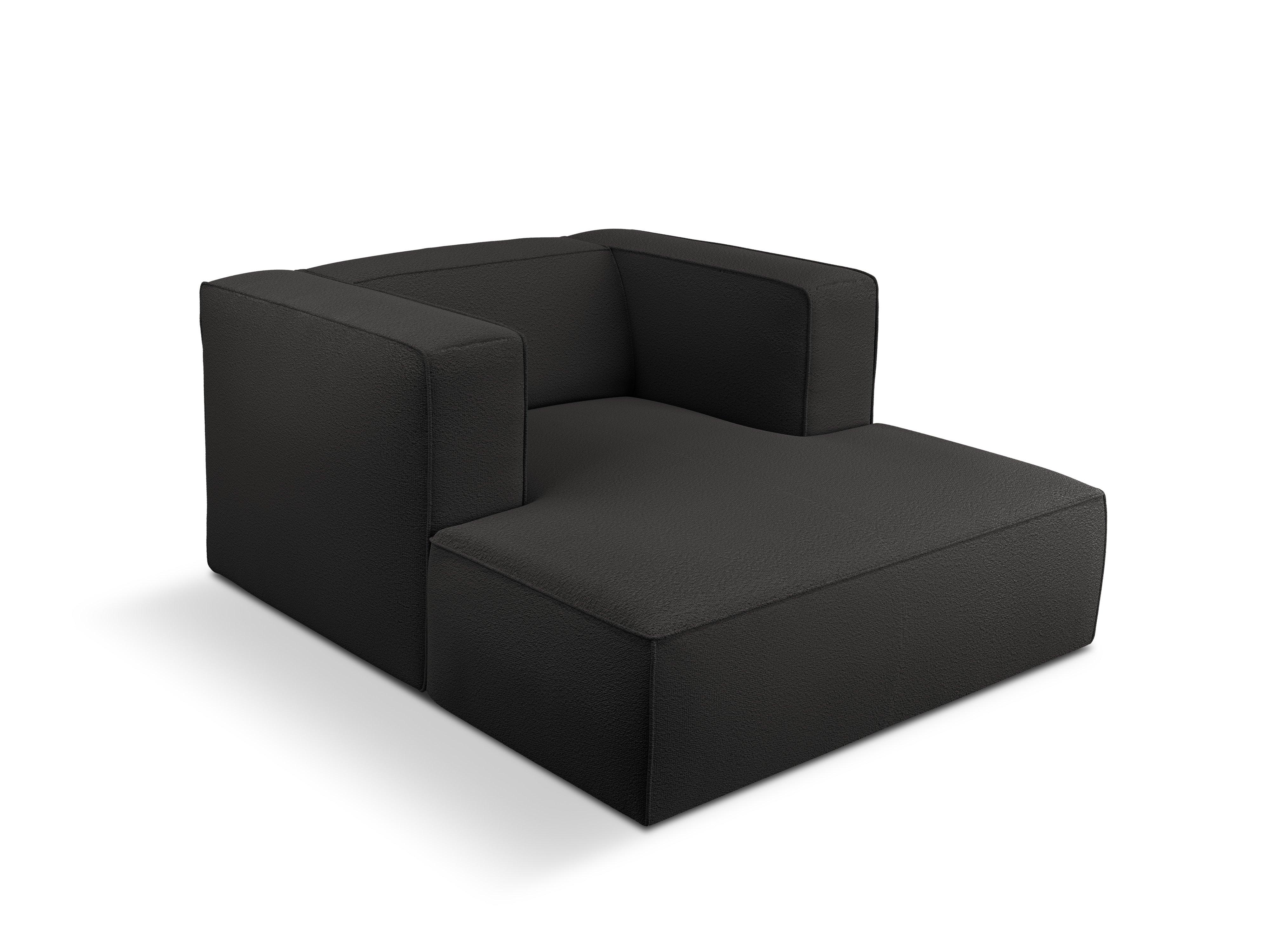 Szezlong w tkaninie bouclé MUSE czarny CXL by Christian Lacroix Eye on Design