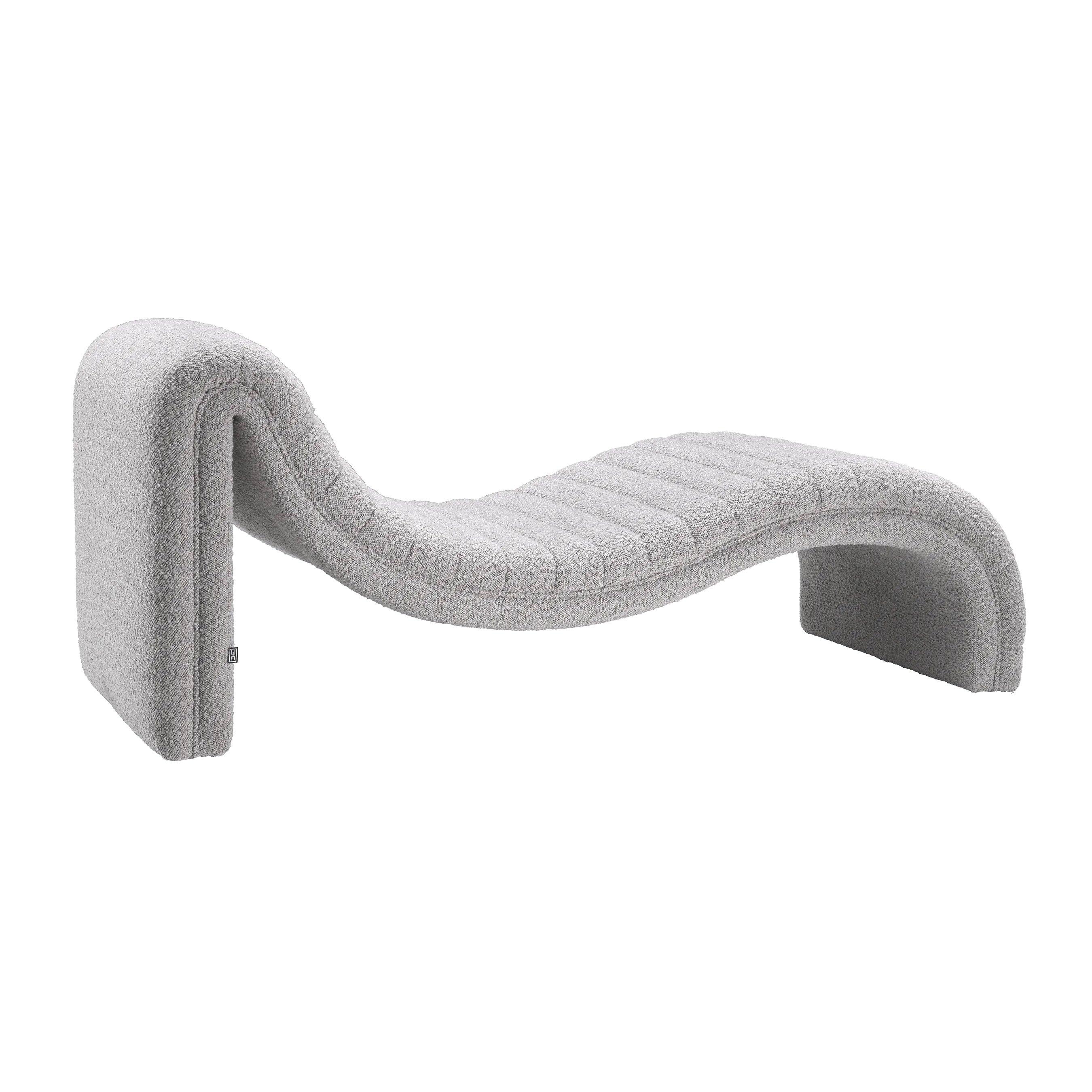 Szezlong w tkaninie boucle PIONEER szary Eichholtz Eye on Design