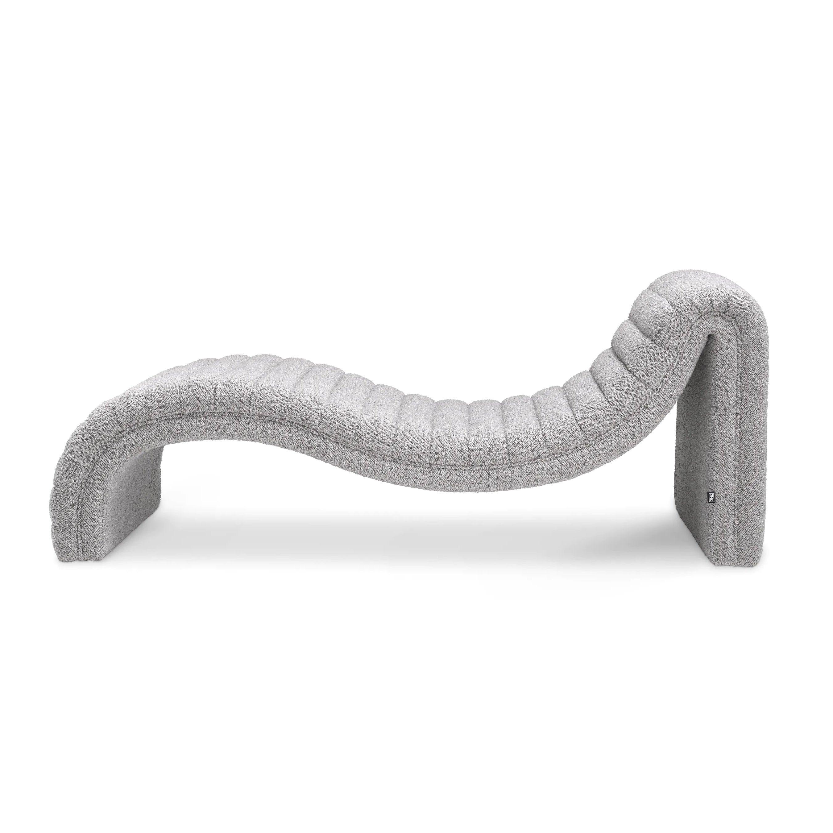 Szezlong w tkaninie boucle PIONEER szary Eichholtz Eye on Design