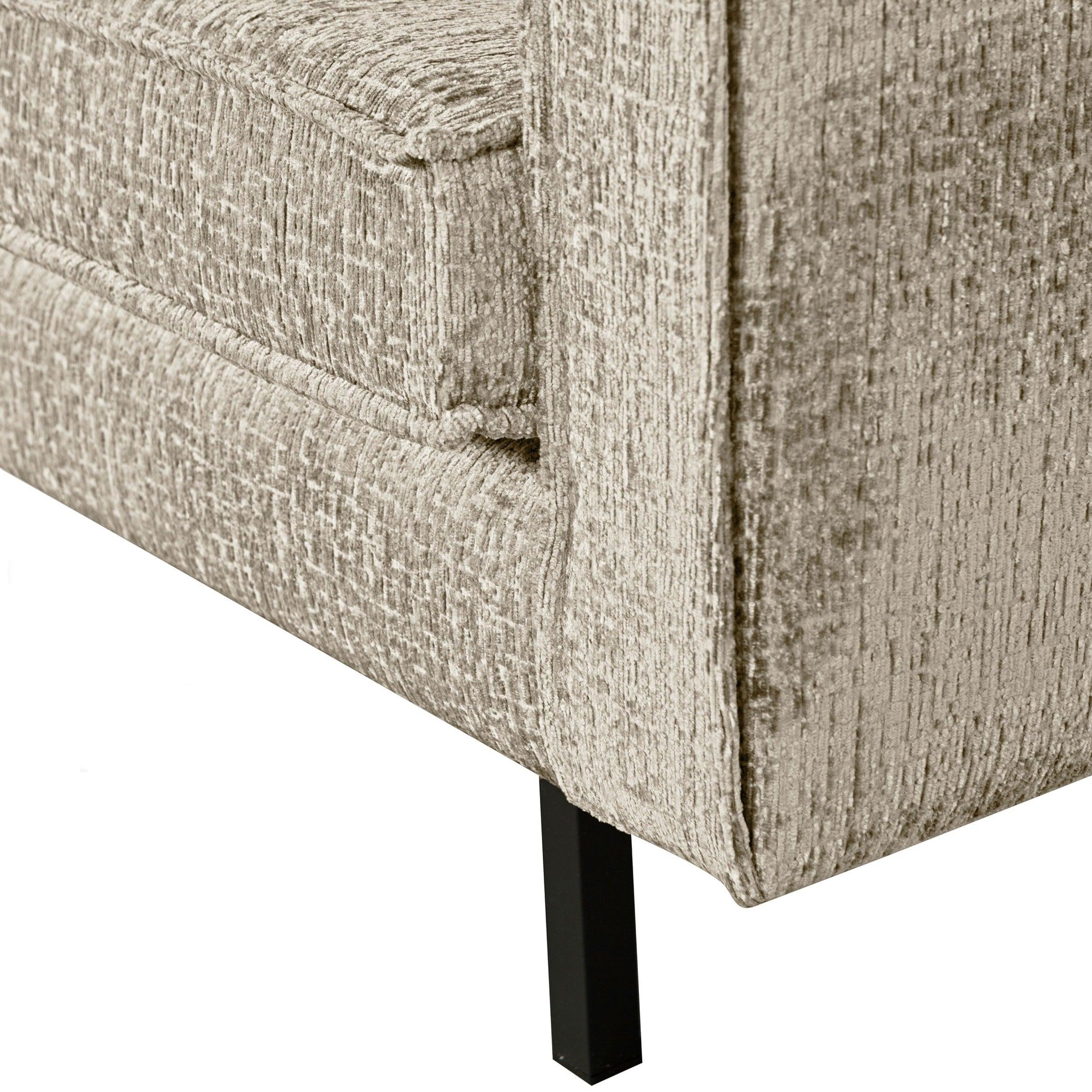 Szezlong welurowy prawostronny RODEO beżowy Be Pure Eye on Design