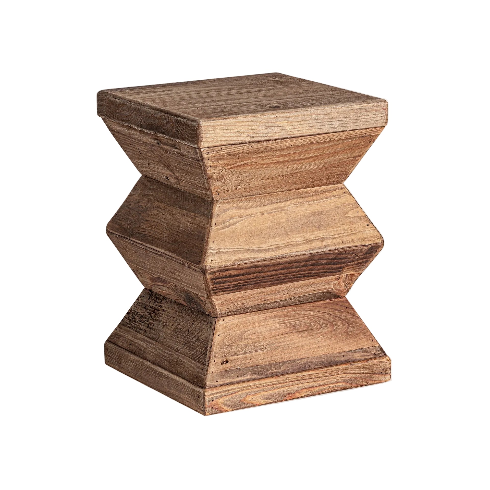 Hocker BREIVE aus recyceltem Kiefernholz