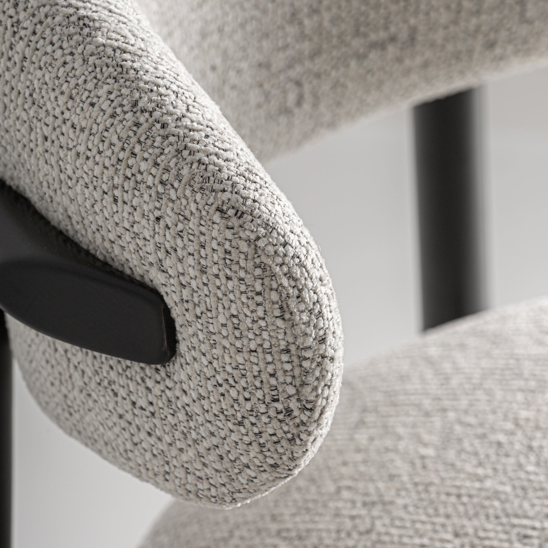 Hocker ERLEC grijs met zwarte essen basis
