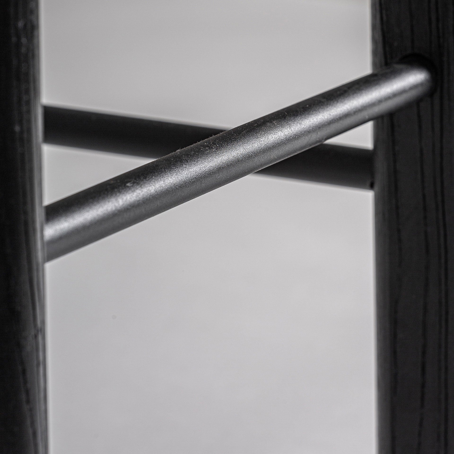 Barkruk JACQUARD grijs met zwarte bamboe basis