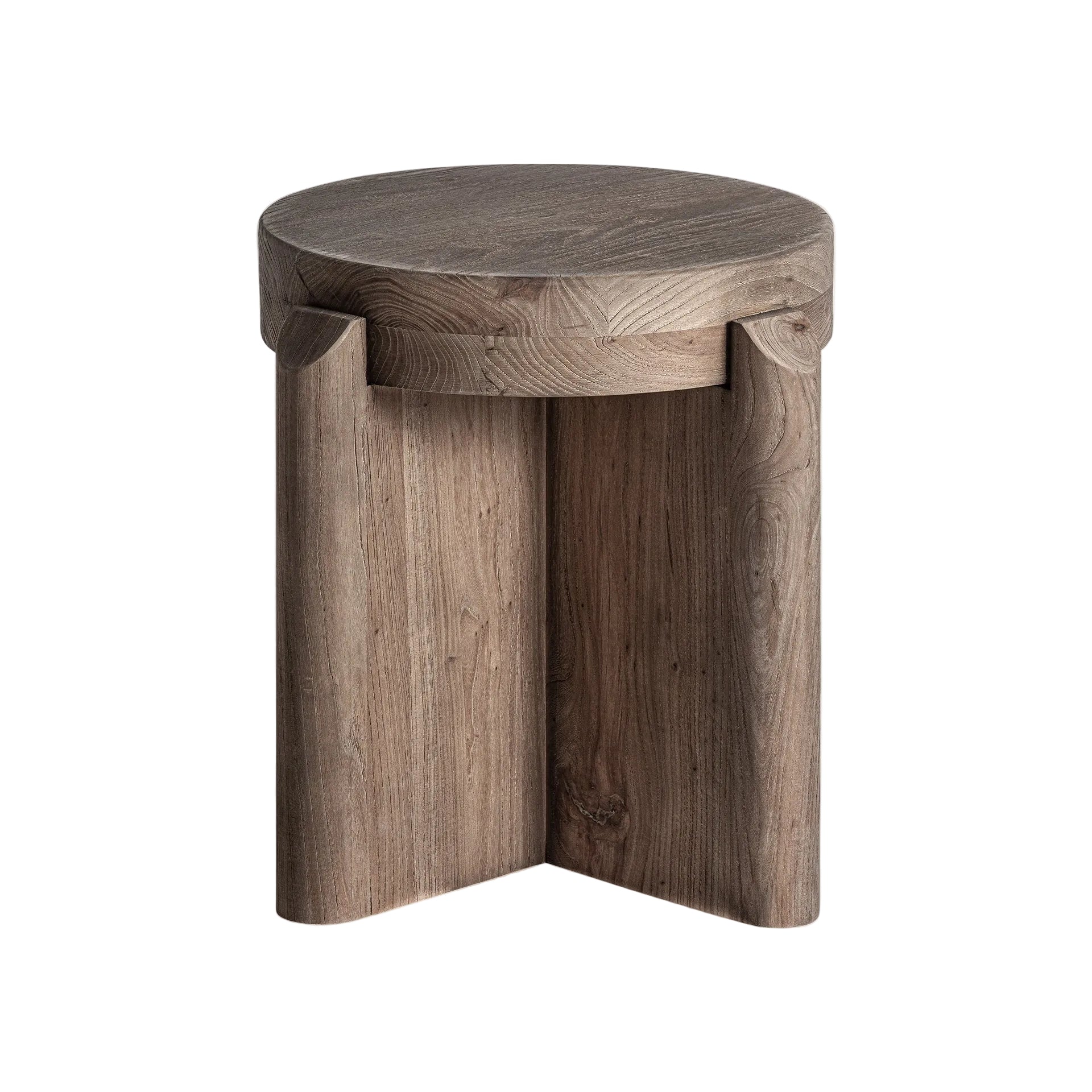 Houten JACQUARD kruk
