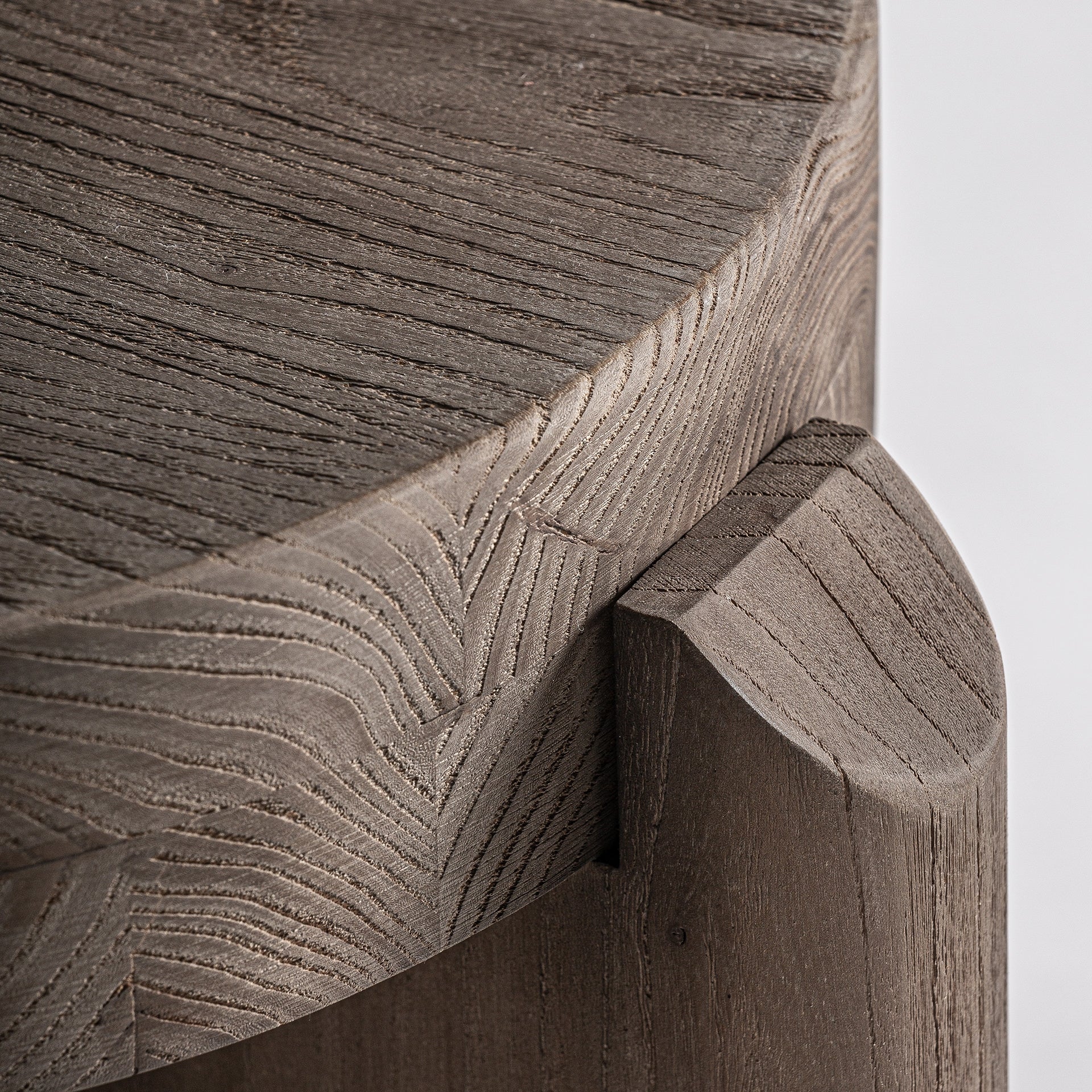 Houten JACQUARD kruk