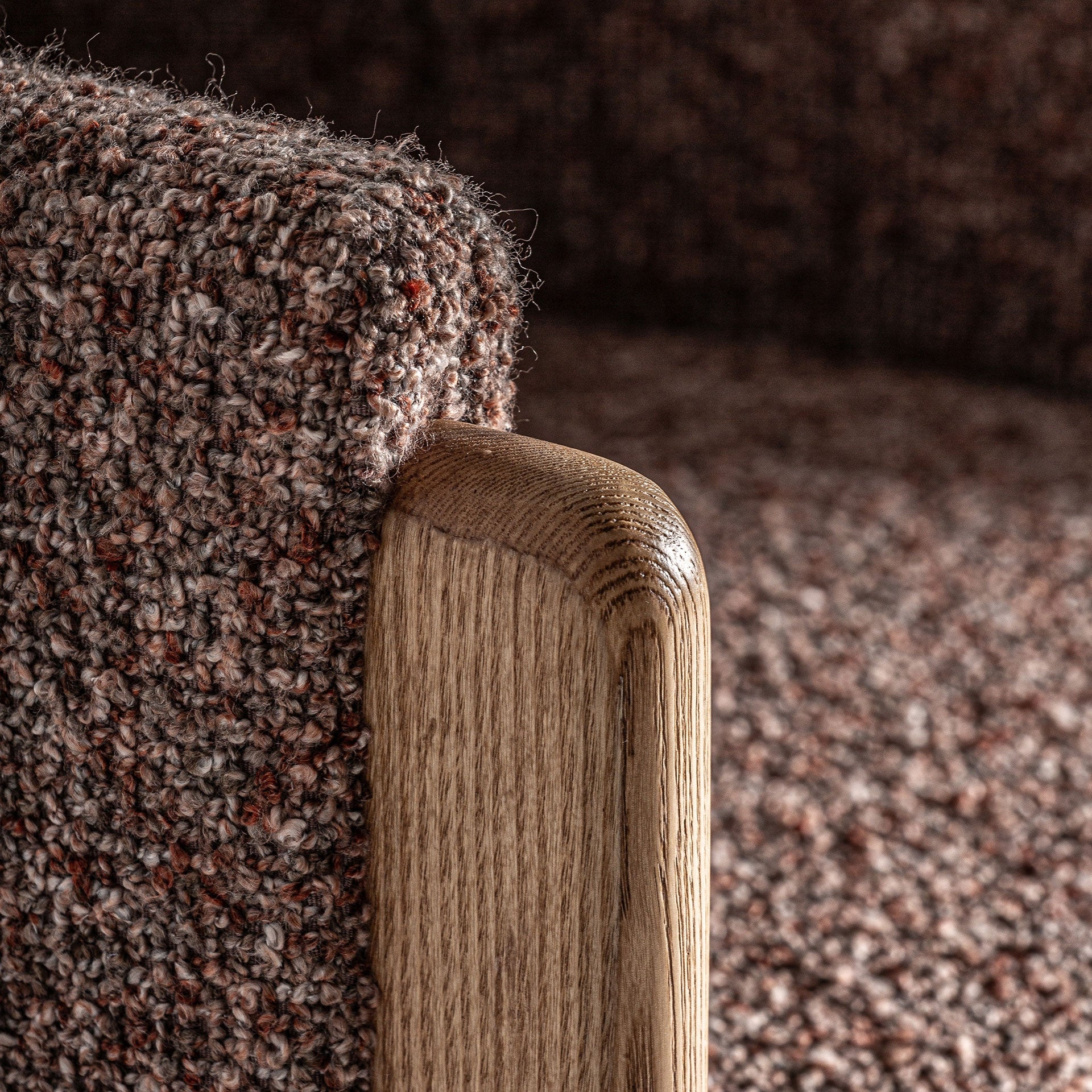 Barkruk SERNIER bruin met eiken basis