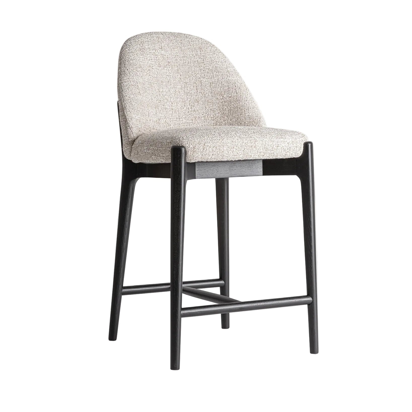 Barkruk SIRIUS beige met zwarte essenhouten basis