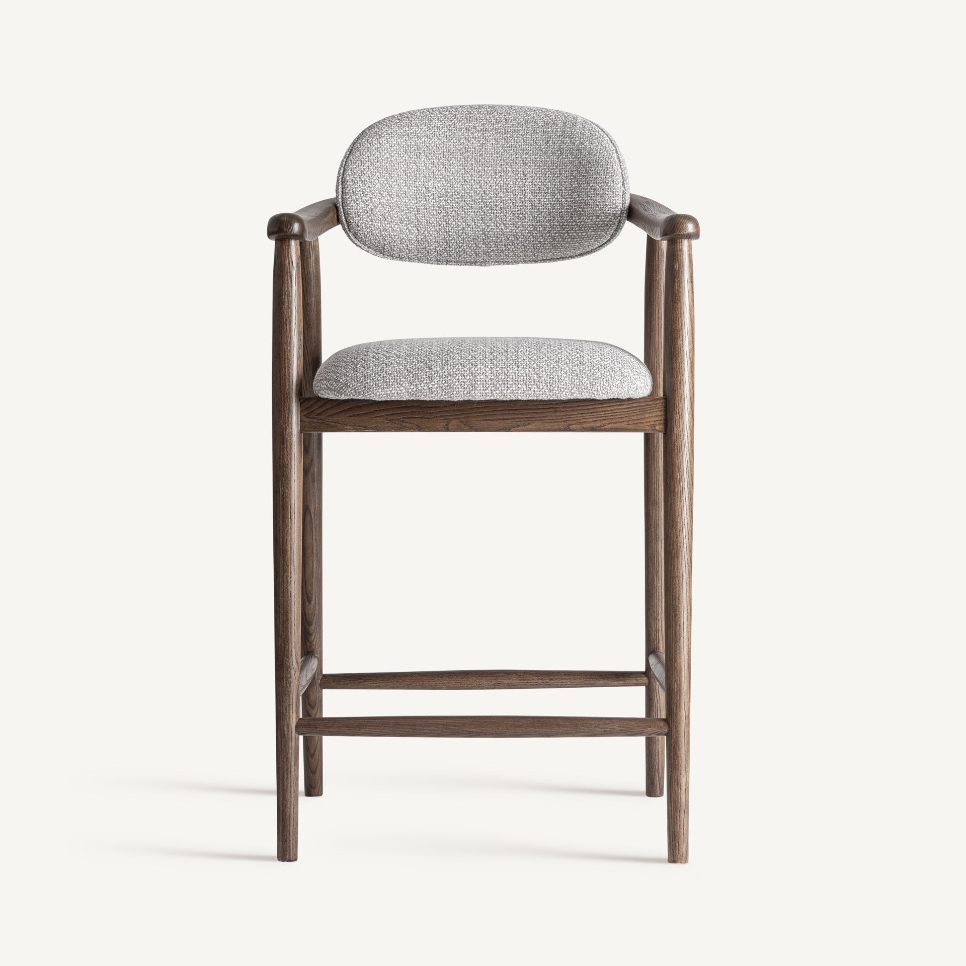 TERNAT Bar Stool Gray with Ash Base