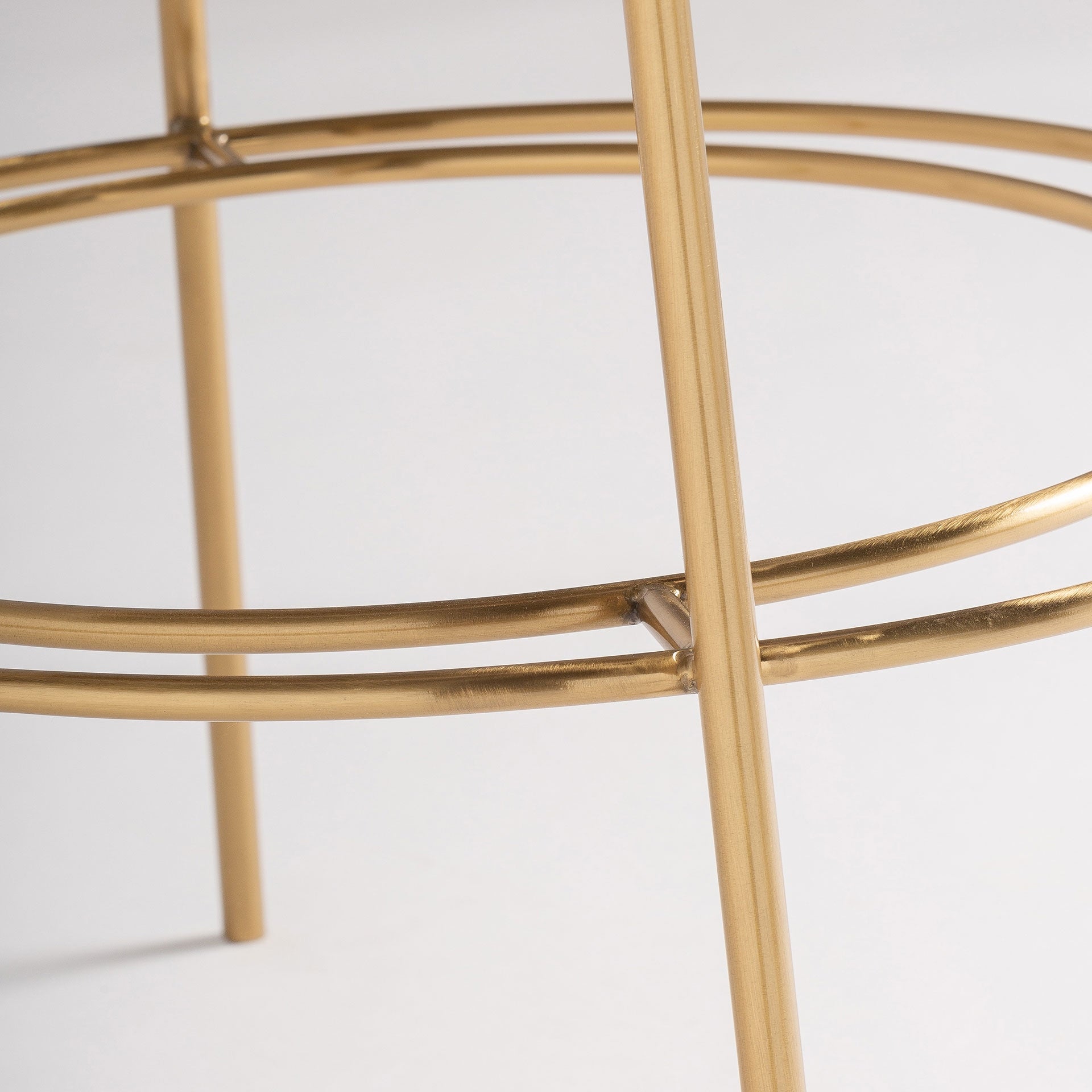 Barkruk TRESIVIO crème met gouden basis