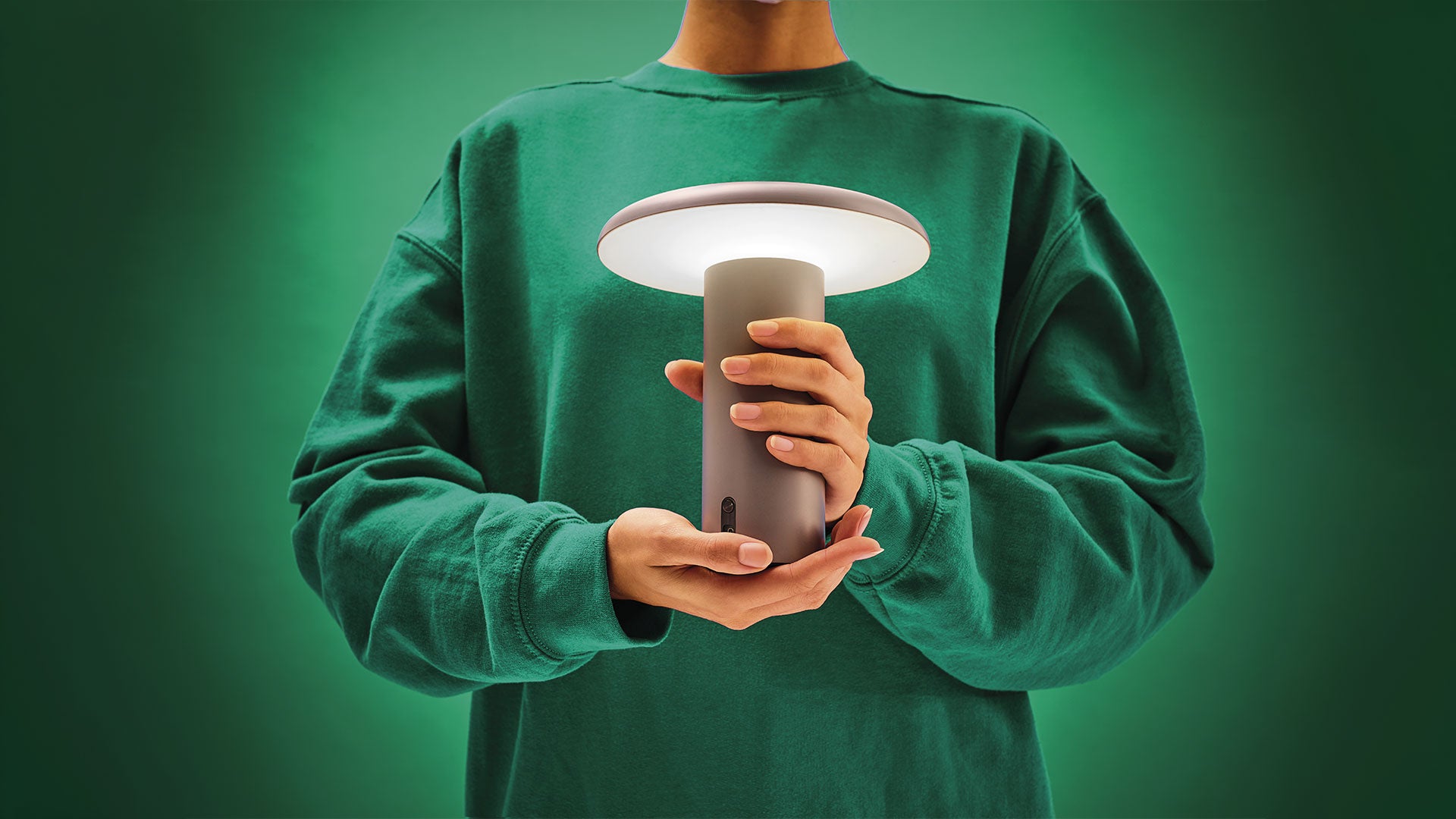 Draagbare lamp TAKKU geanodiseerd grijs