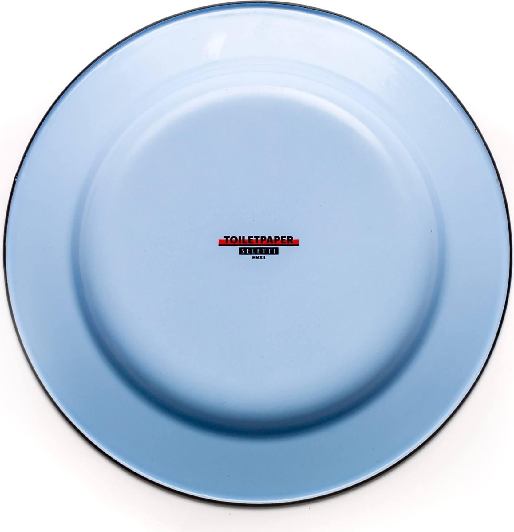 Talerz emaliowany BIRD niebieski Seletti Eye on Design