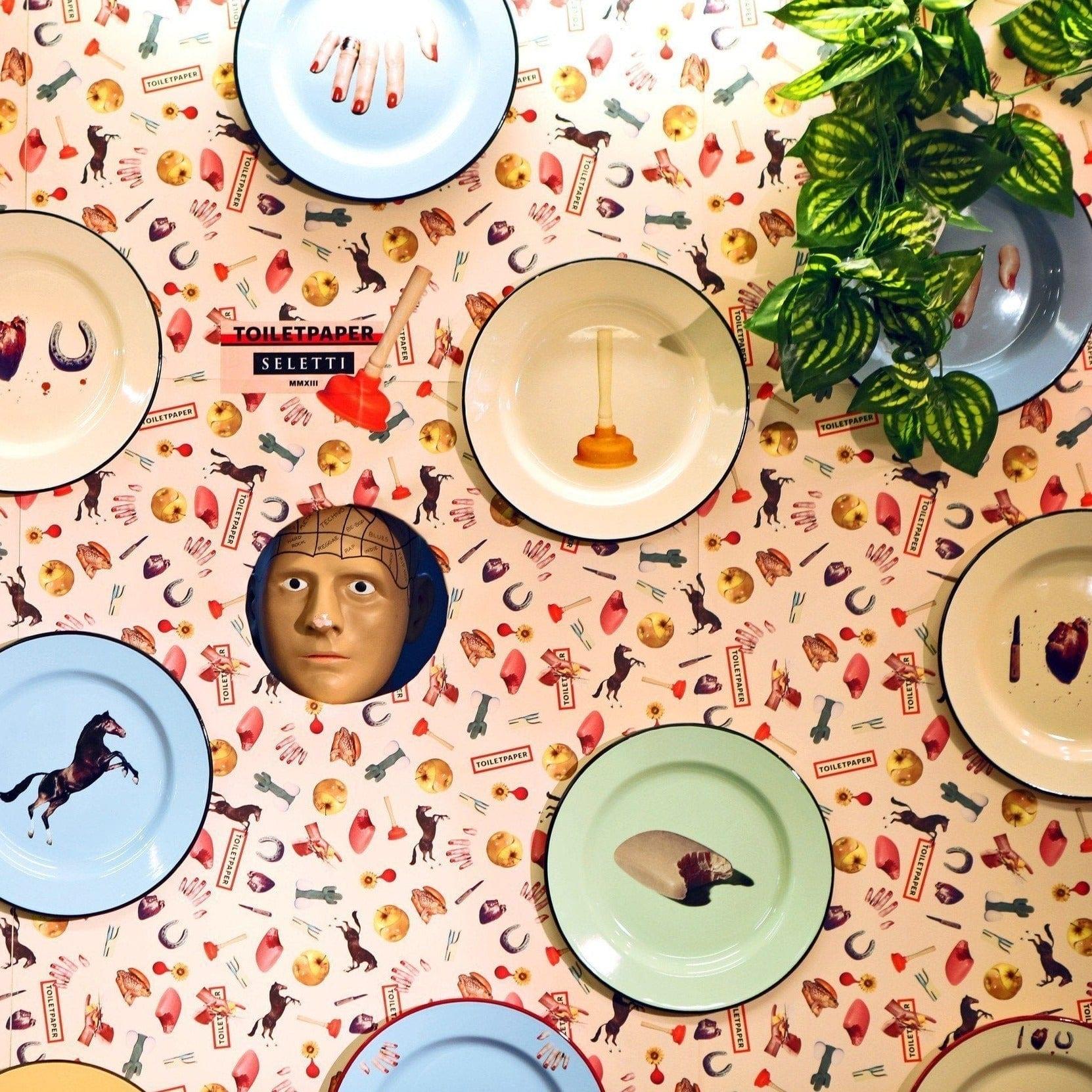 Talerz emaliowany PLUNGER zielony Seletti Eye on Design