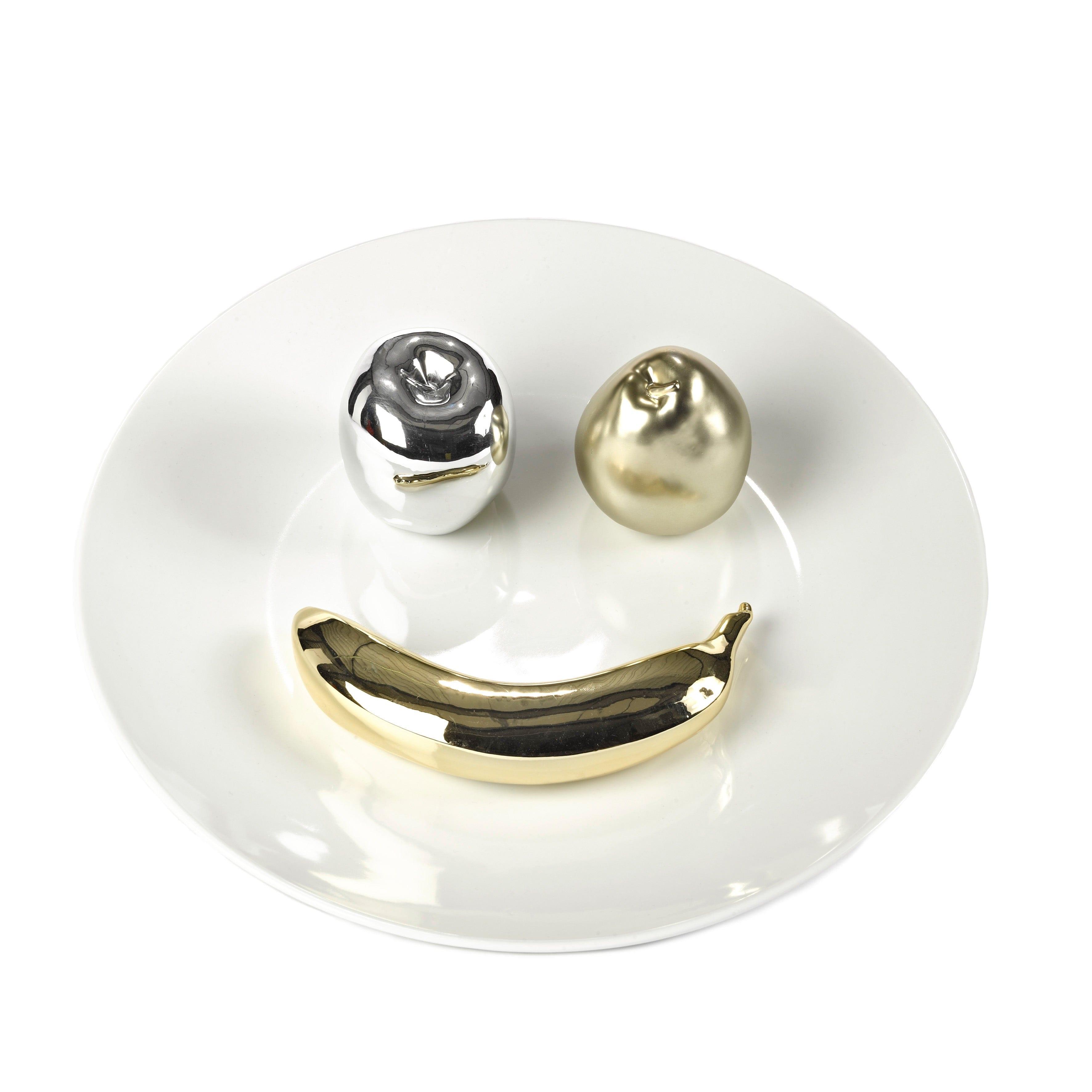 Talerz FRUIT SMILE biała porcelana Pols Potten Eye on Design