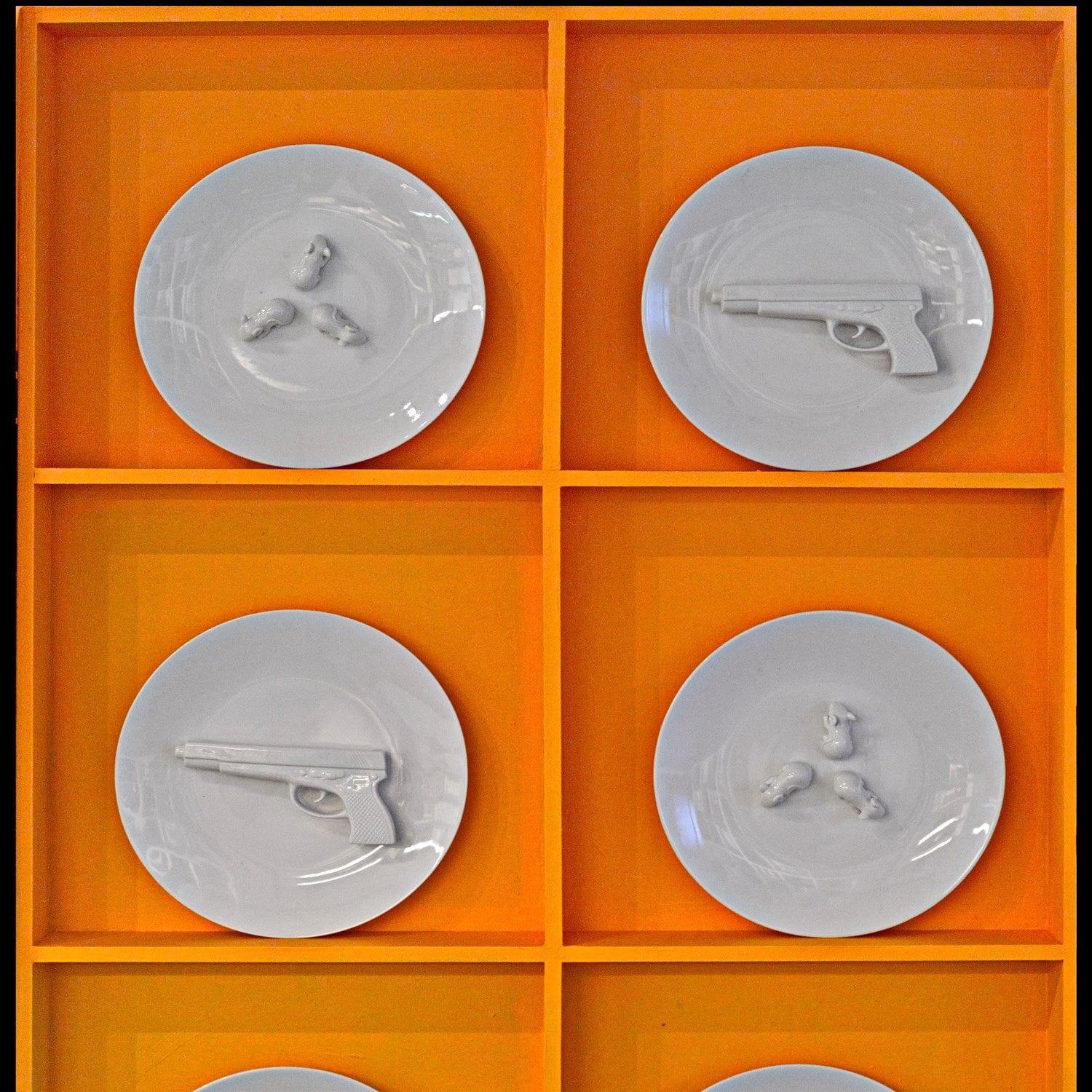 Talerz GUN biały Pols Potten Eye on Design