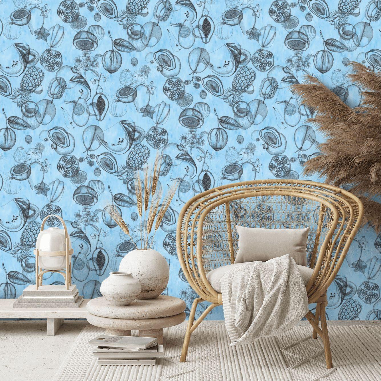 Tapeta AGUA PARATI - CELADON niebieski Christian Lacroix Eye on Design