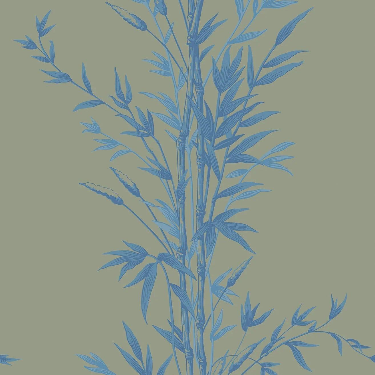 Tapeta ARCHIVE ANTHOLOGY - Bamboo niebieski na oliwce Cole & Son Default Title Eye on Design